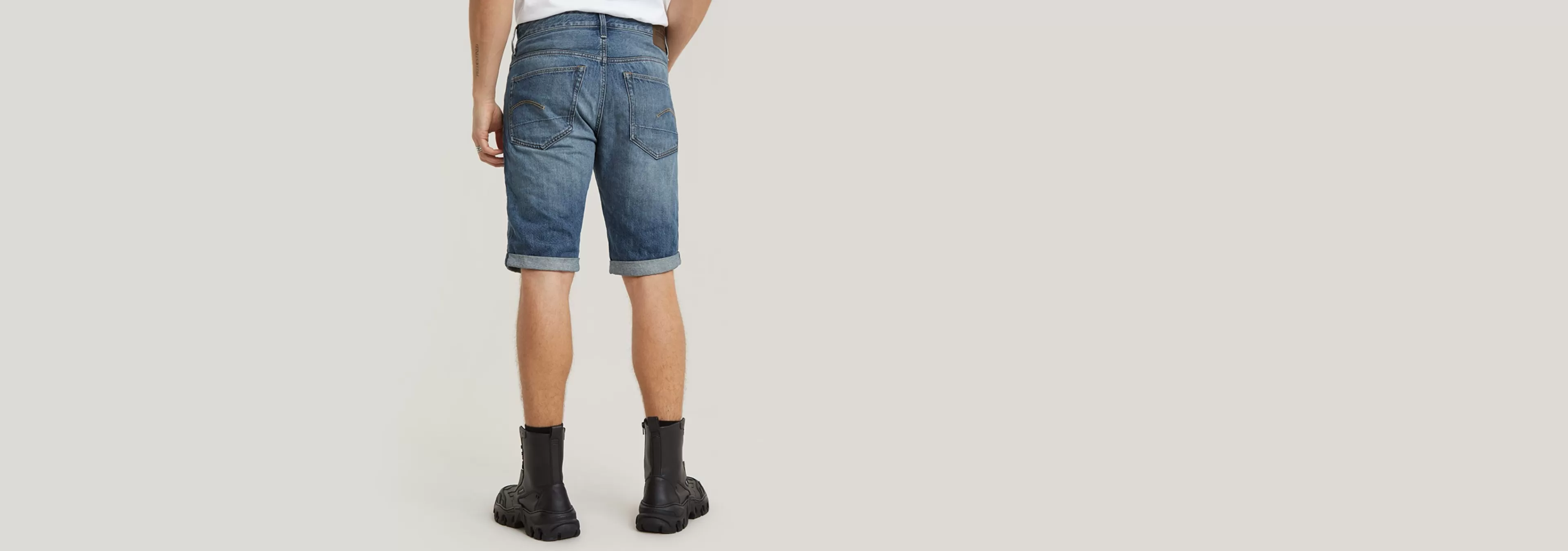 Shop G-Star 3301 Denim Short medium aged