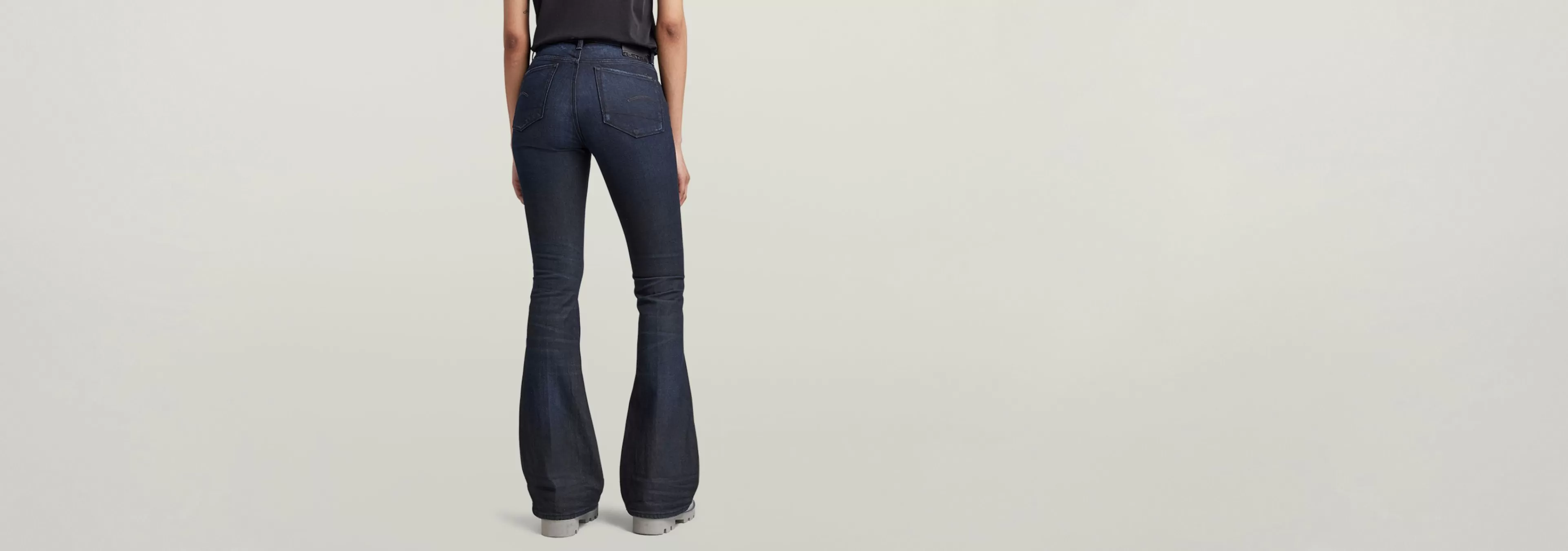 Store G-Star 3301 Flare Jeans worn in naval blue cobler