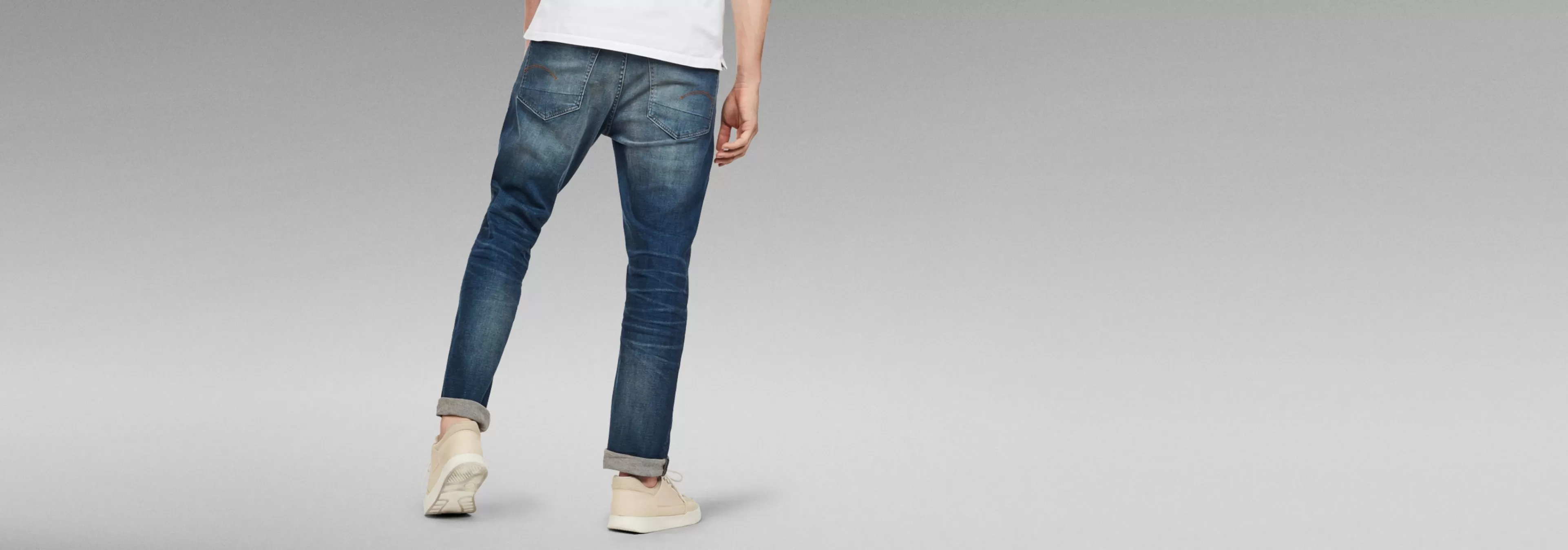 Shop G-Star 3301 Regular Straight Jeans worker blue faded