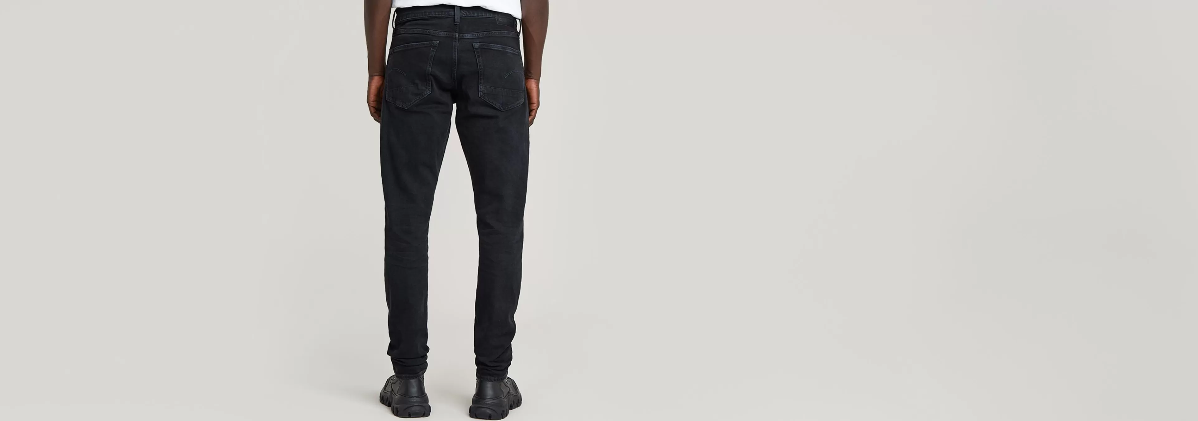 Shop G-Star 3301 Regular Tapered Jeans worn in midnight blue od