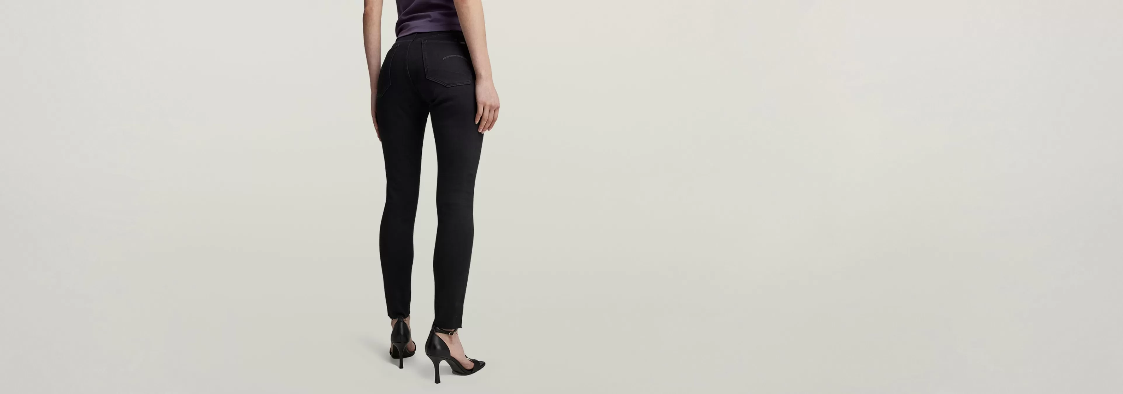 Best Sale G-Star 3301 Skinny Ankle Jeans pitch black