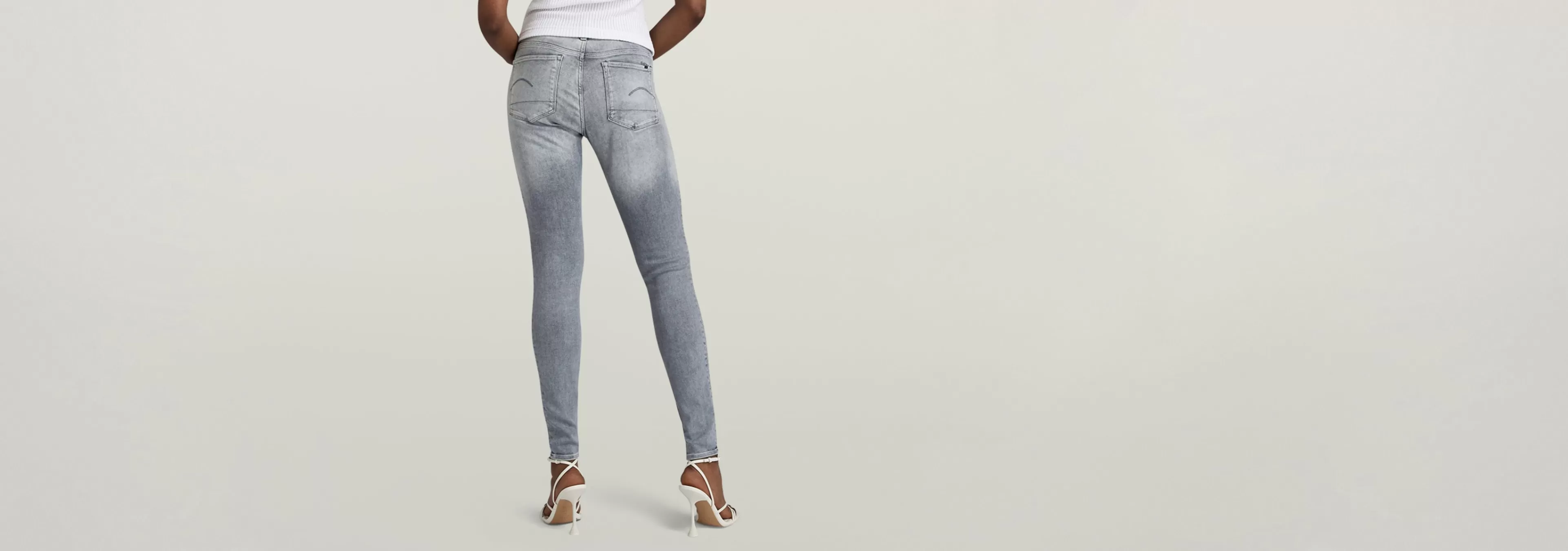 Fashion G-Star 3301 Skinny Jeans sun faded glacier grey