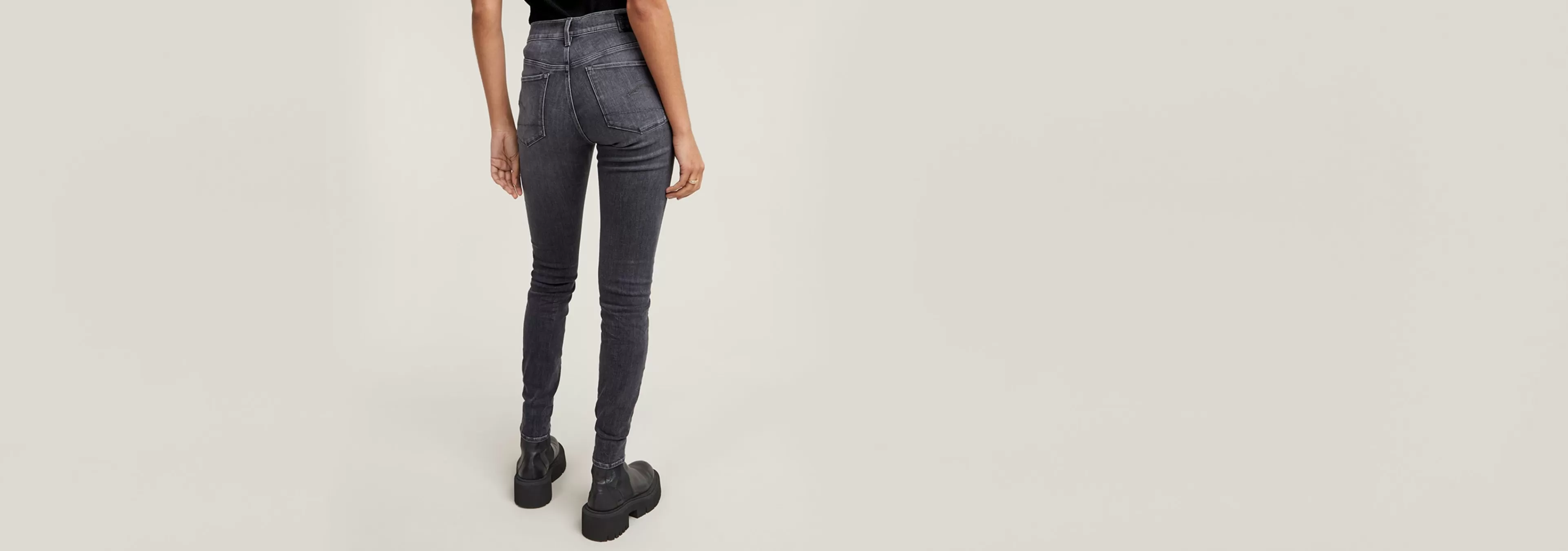Cheap G-Star 3301 Skinny Jeans faded black magnet