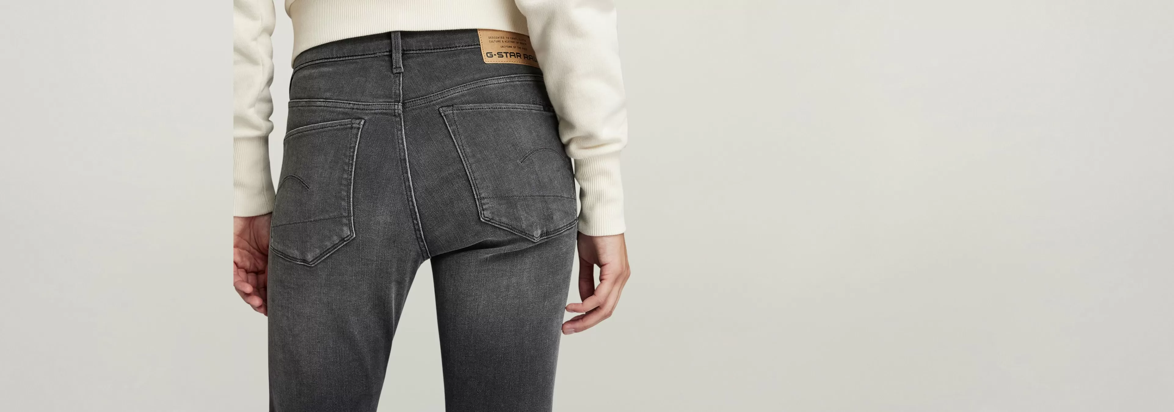 Discount G-Star 3301 Skinny Jeans worn in black moon