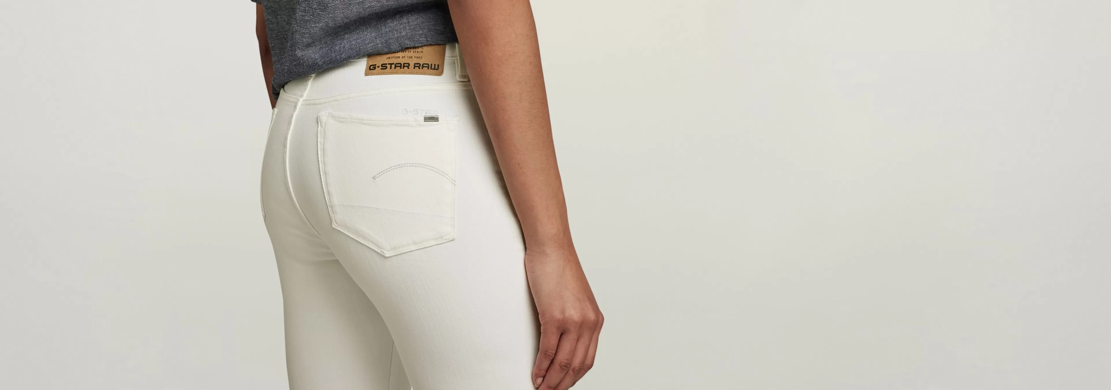 Best Sale G-Star 3301 Skinny Jeans white gd