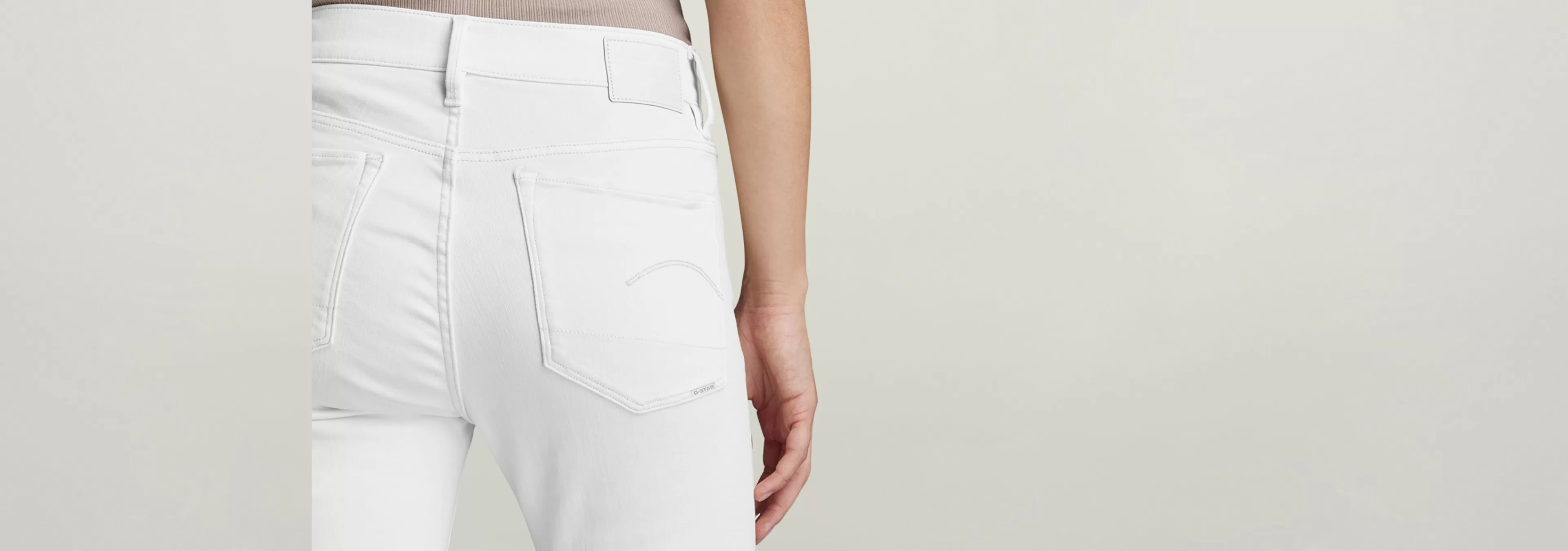 New G-Star 3301 Skinny Jeans paper white gd