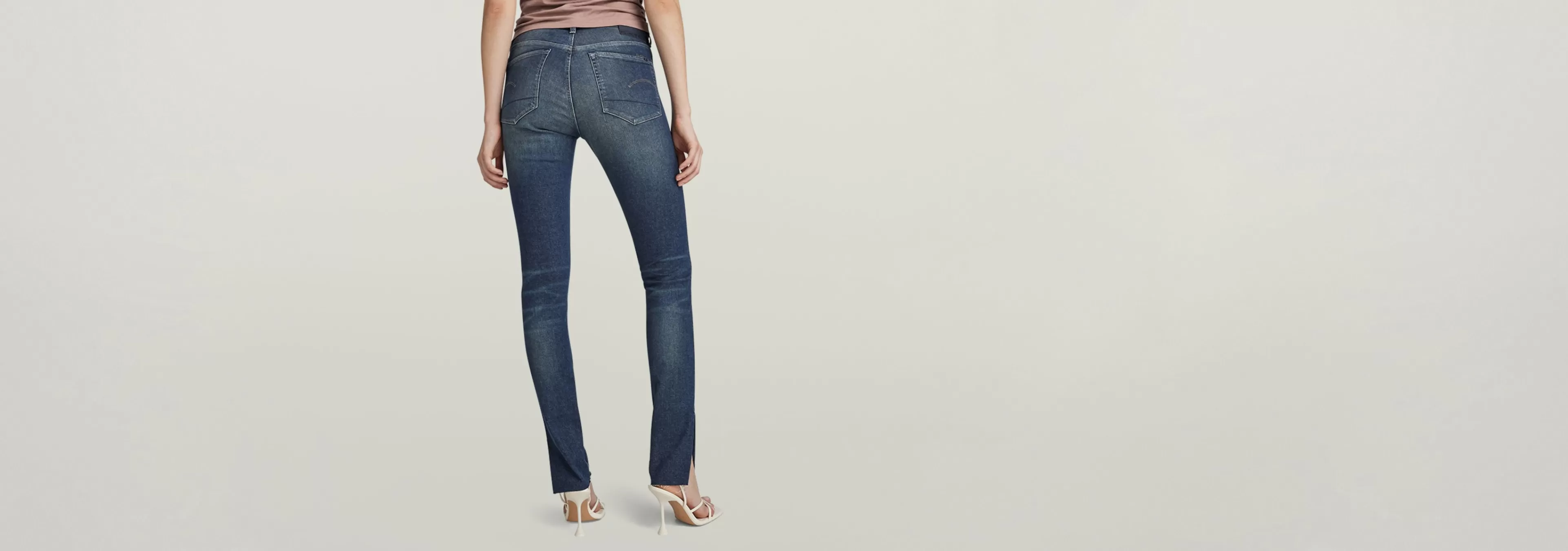 Outlet G-Star 3301 Skinny Slit Jeans antique forest blue