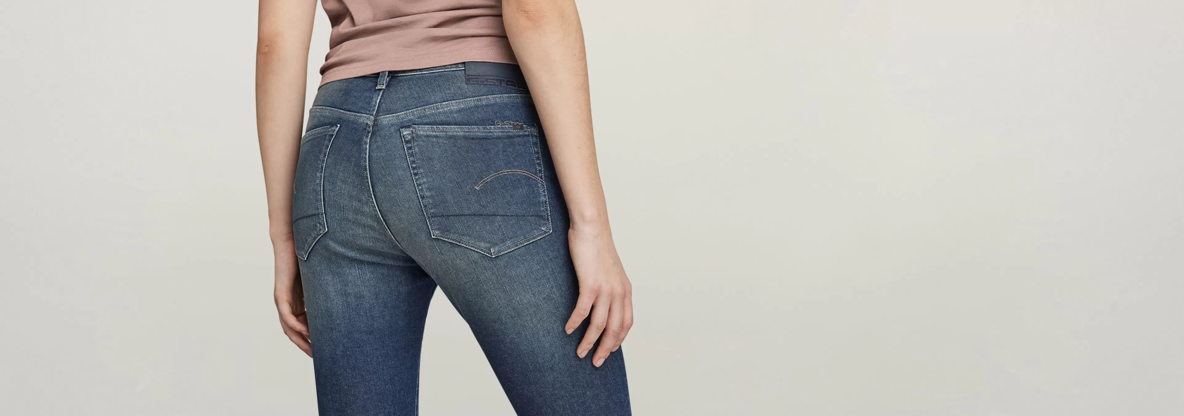 Outlet G-Star 3301 Skinny Slit Jeans antique forest blue