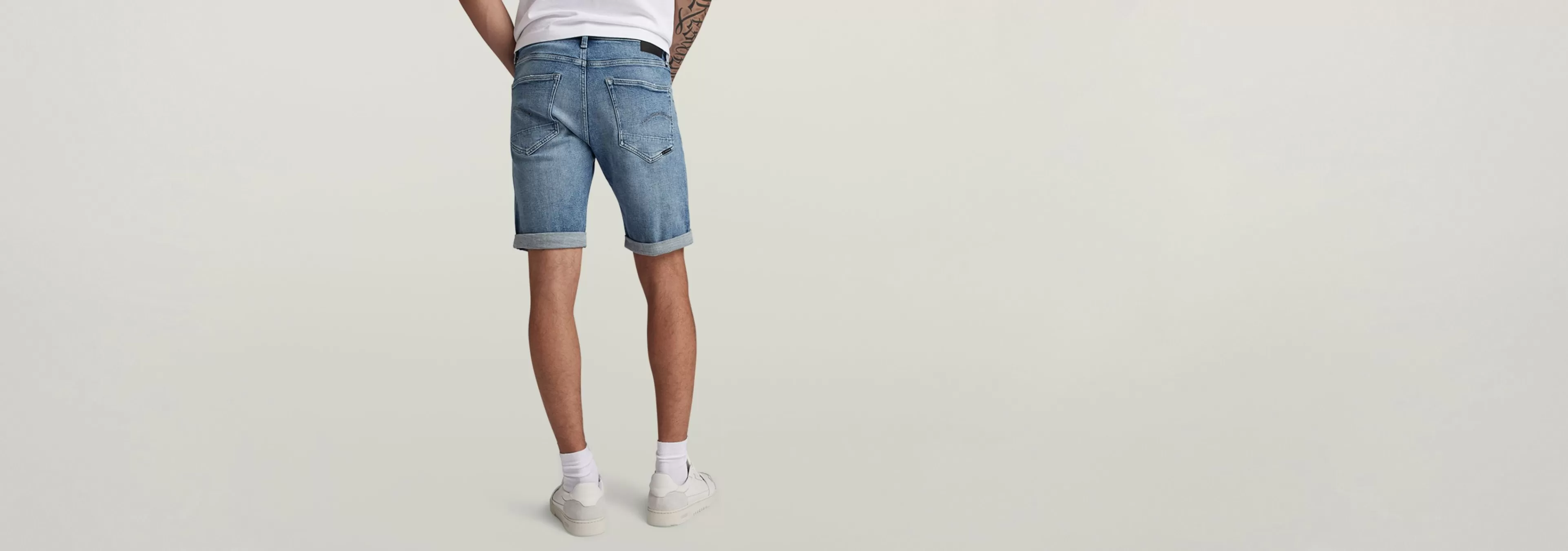 Fashion G-Star 3301 Slim Denim Short sun faded blue donau