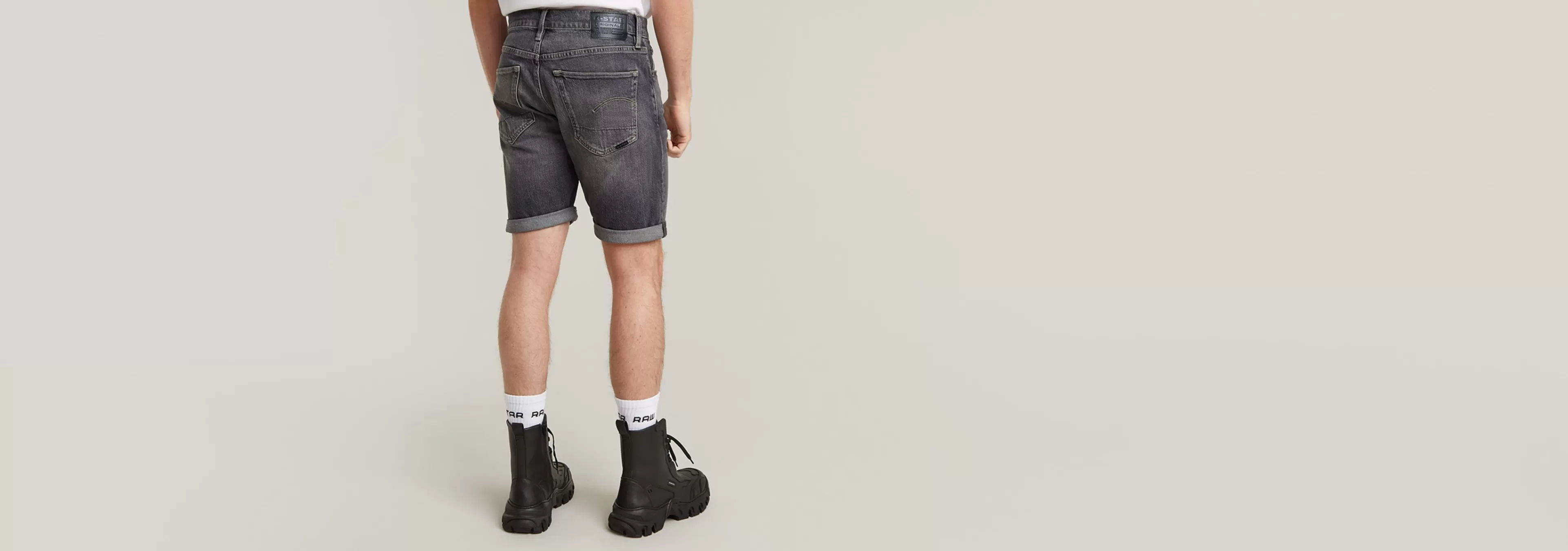 Clearance G-Star 3301 Slim Denim Short vintage skyrocket