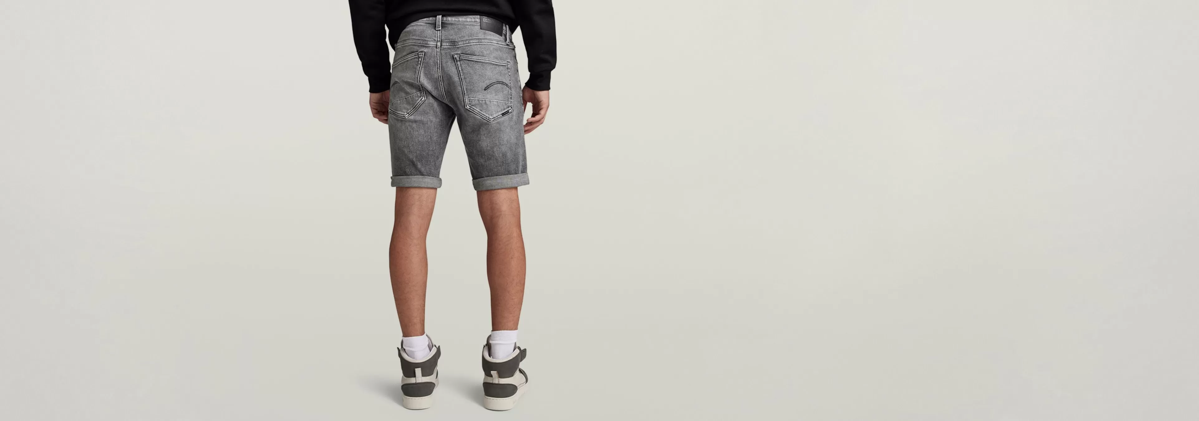 Best Sale G-Star 3301 Slim Denim Short faded grey neblina