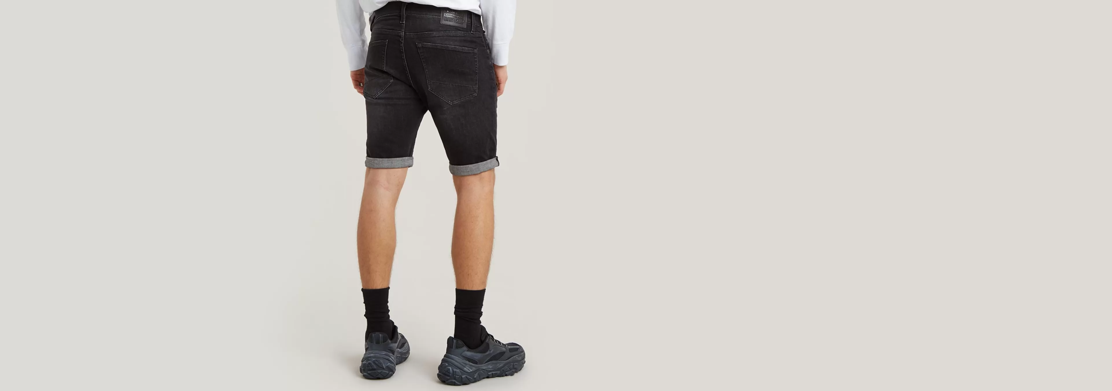 Cheap G-Star 3301 Slim Denim Short medium aged grey