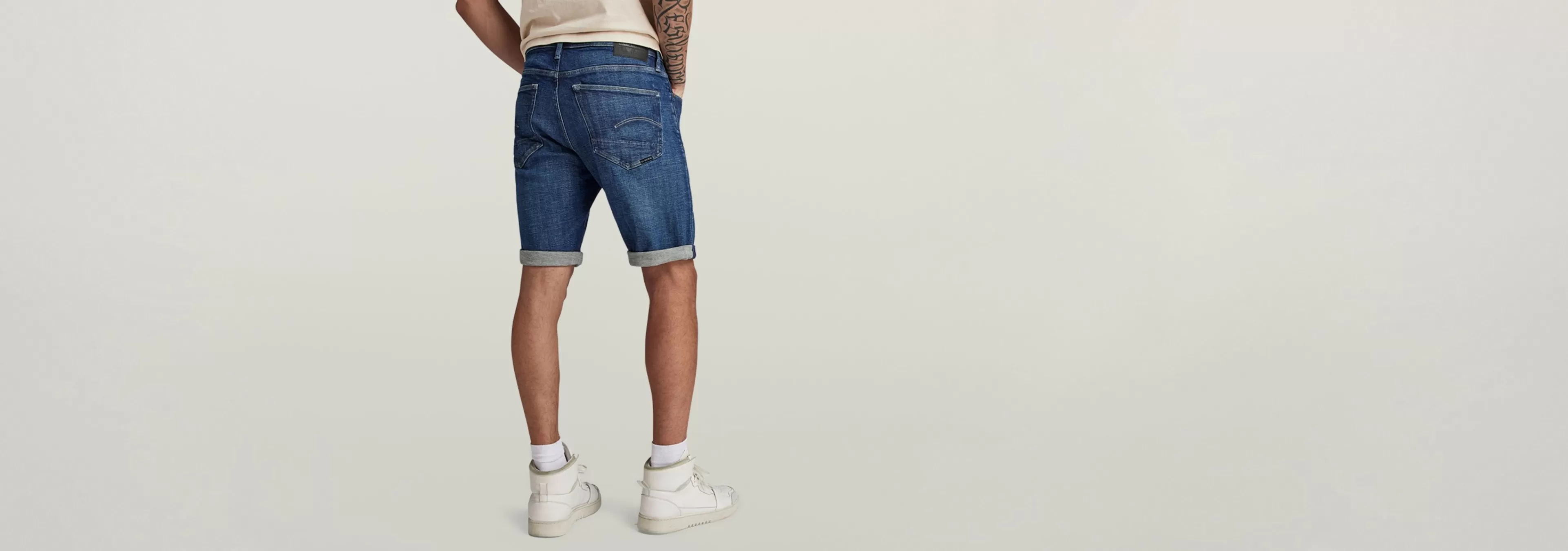 Hot G-Star 3301 Slim Denim Short faded blue copen