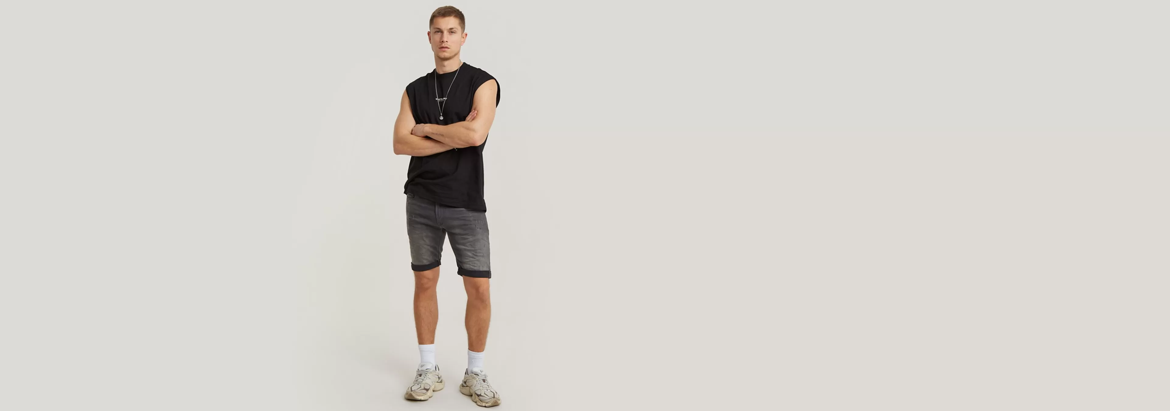 Flash Sale G-Star 3301 Slim Denim Short light aged destroy