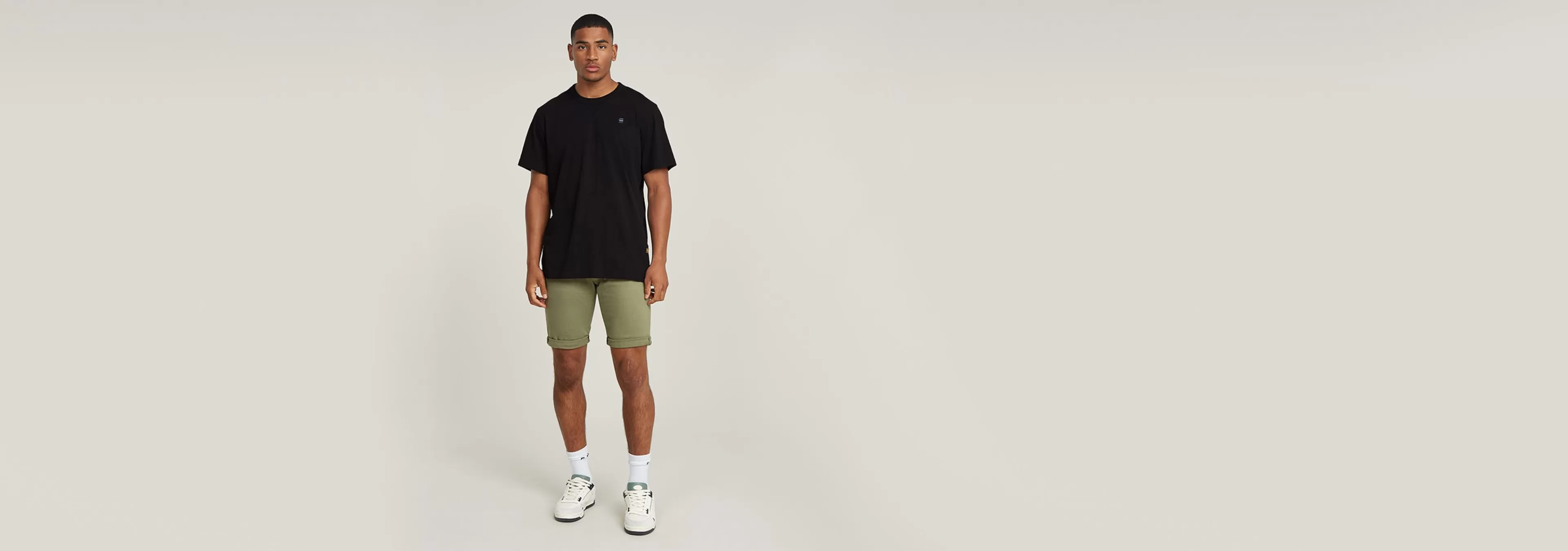 Hot G-Star 3301 Slim Denim Short faded shamrock gd