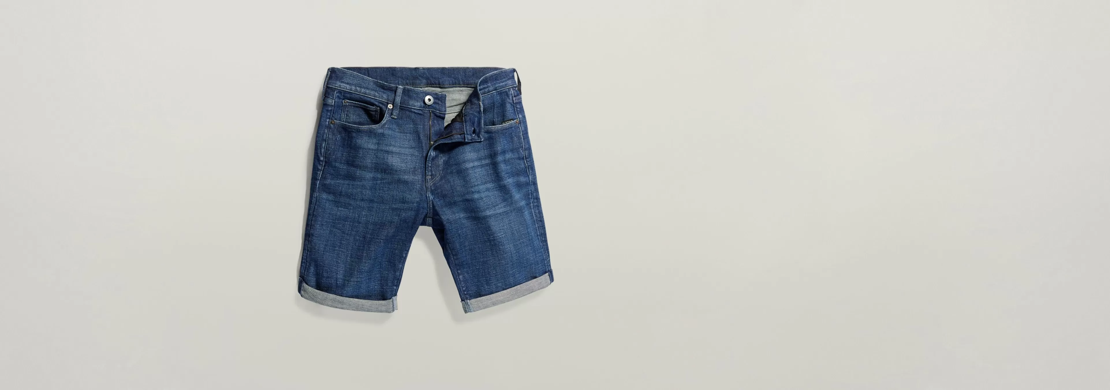 Hot G-Star 3301 Slim Denim Short faded blue copen
