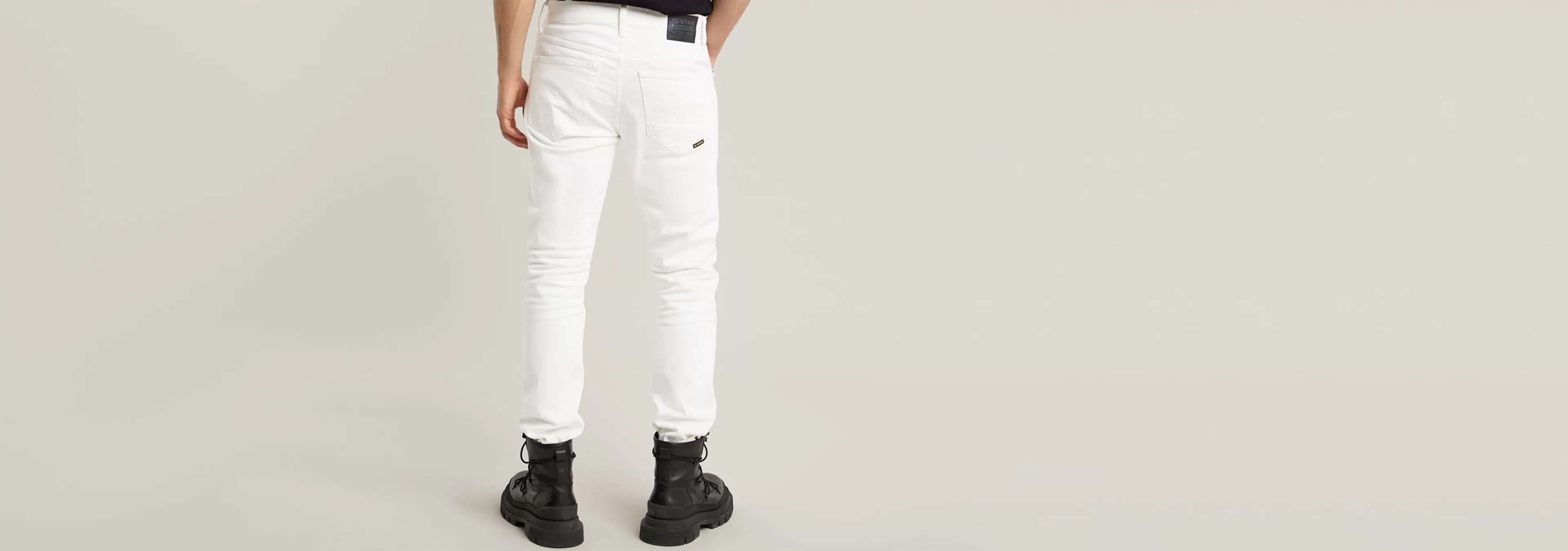 Discount G-Star 3301 Slim Jeans 3D lt chalk gd