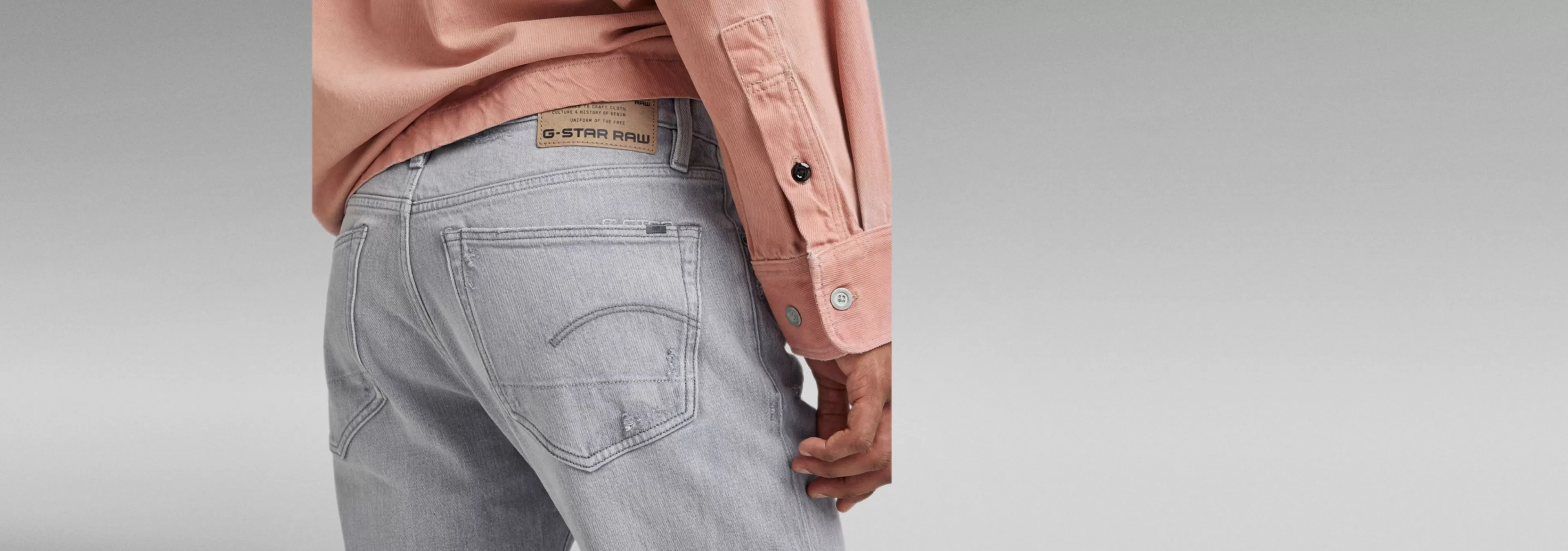Hot G-Star 3301 Slim Jeans sun faded ripped skyrocket