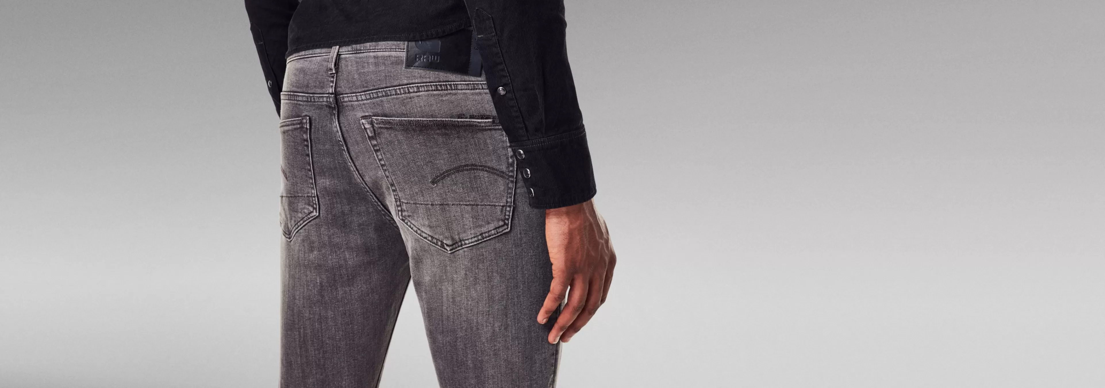 Clearance G-Star 3301 Slim Jeans faded black magnet