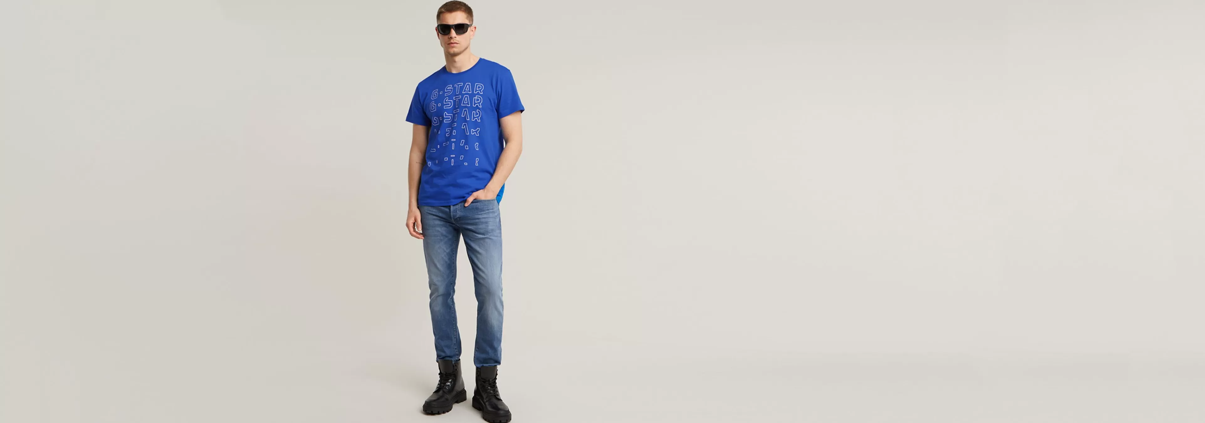 Fashion G-Star 3301 Slim Jeans authentic faded blue