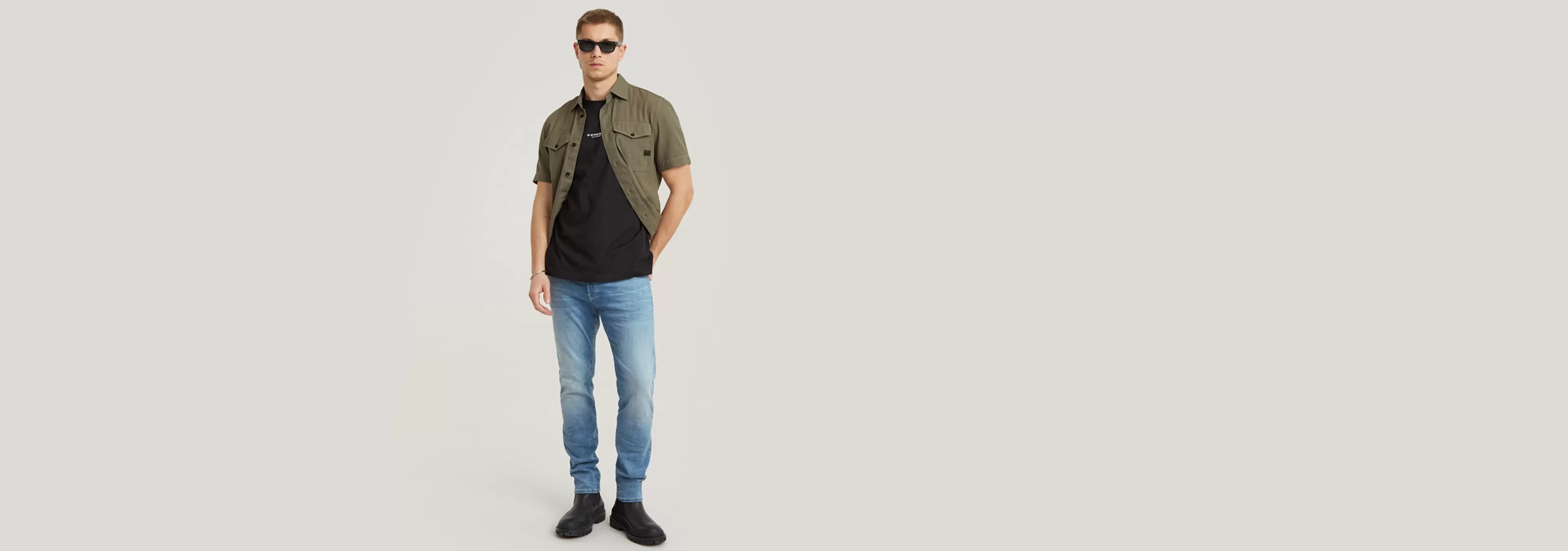 Cheap G-Star 3301 Slim Jeans light indigo aged
