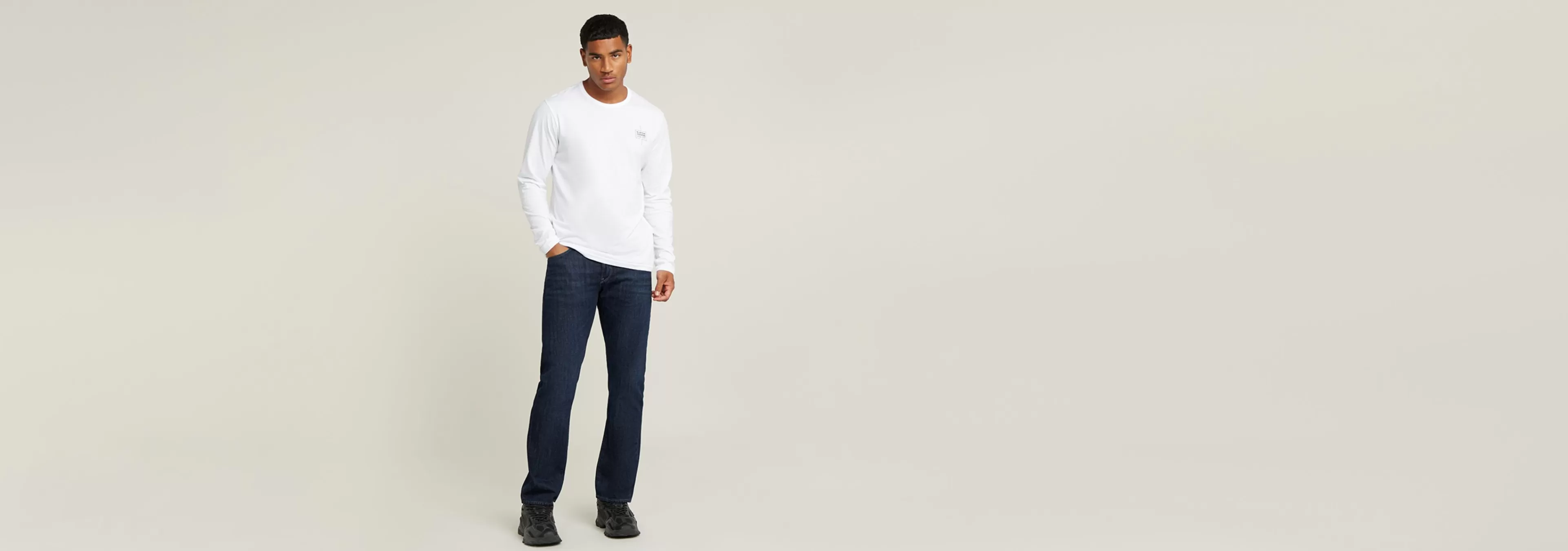 Sale G-Star 3301 Straight Jeans worn in deep marine