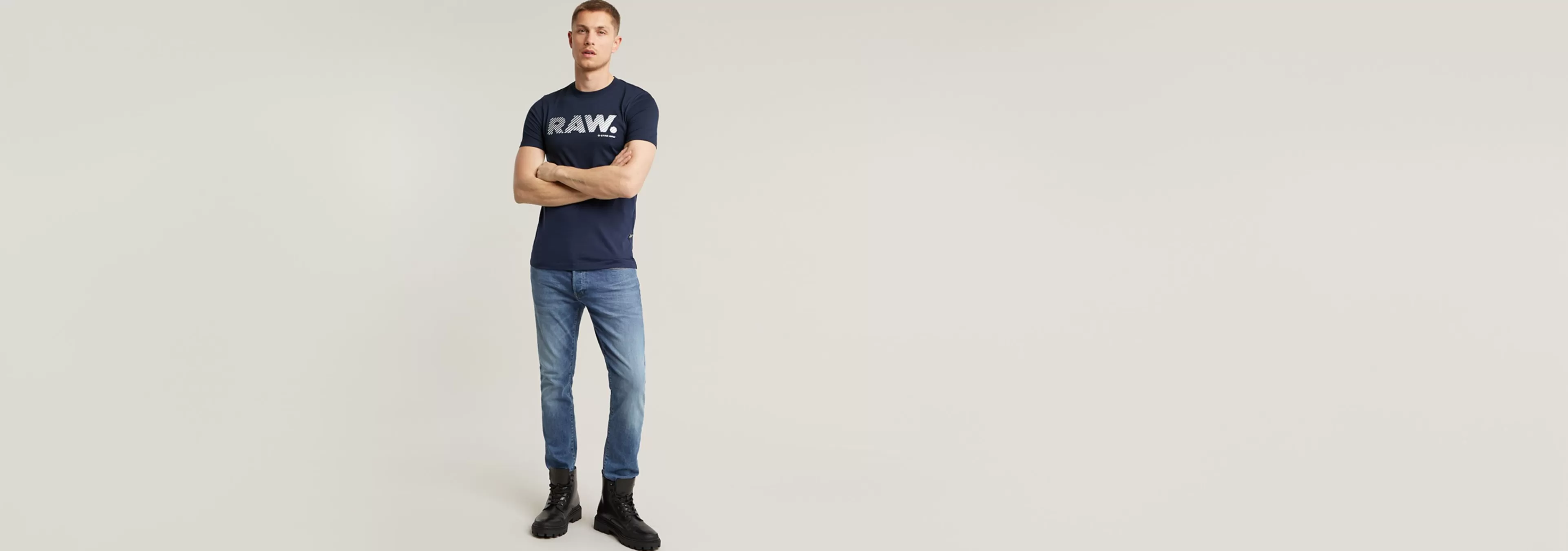 Shop G-Star 3D RAW. Logo Slim T-Shirt sartho blue