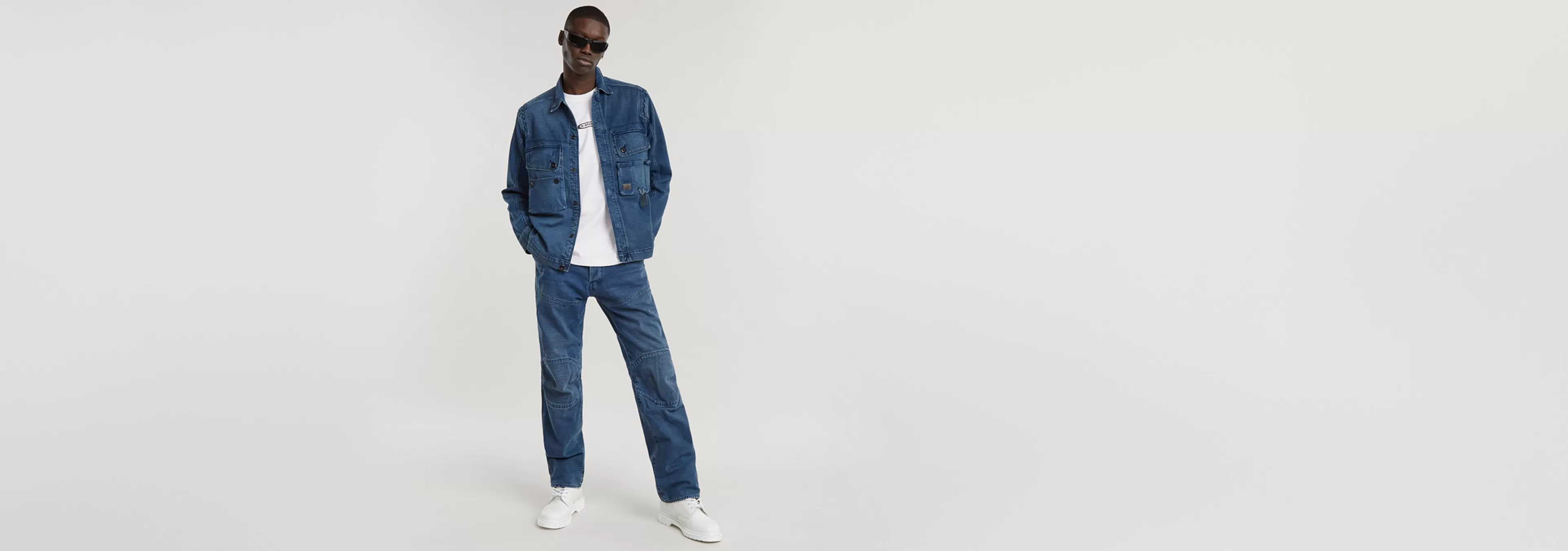 New G-Star 5620 Elwood 3D Regular Jeans faded indigo gd