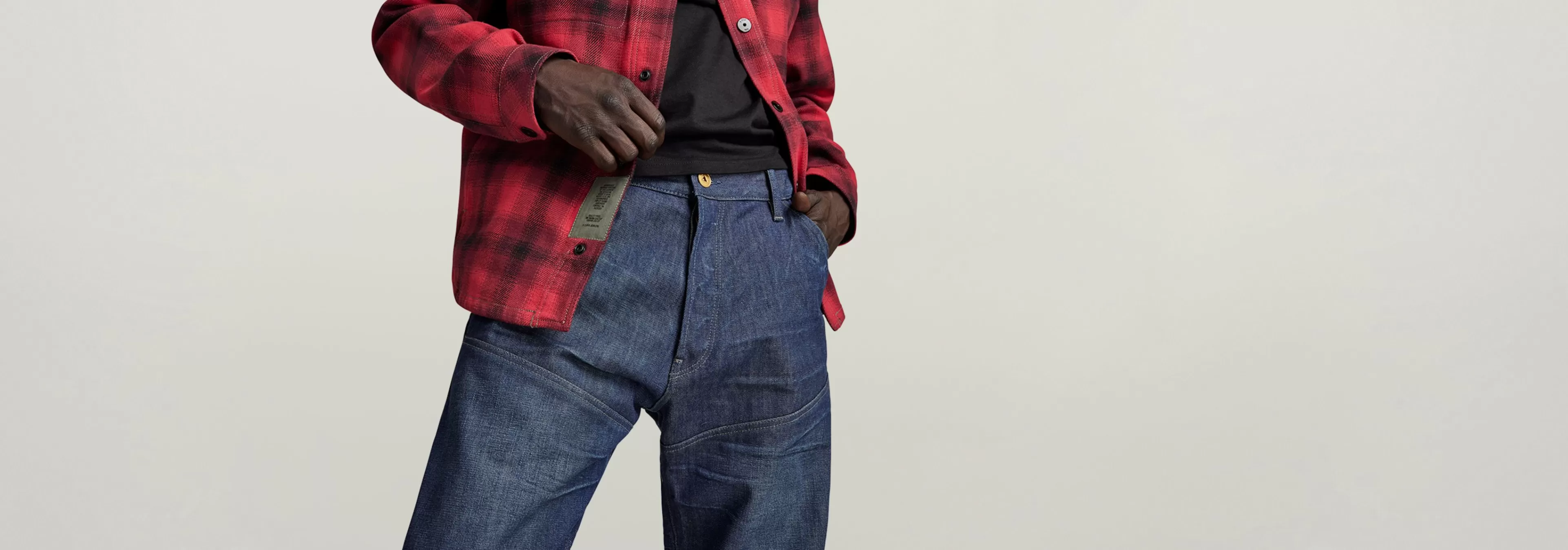 Fashion G-Star 5620 Elwood Loose Jeans worn in blue mine