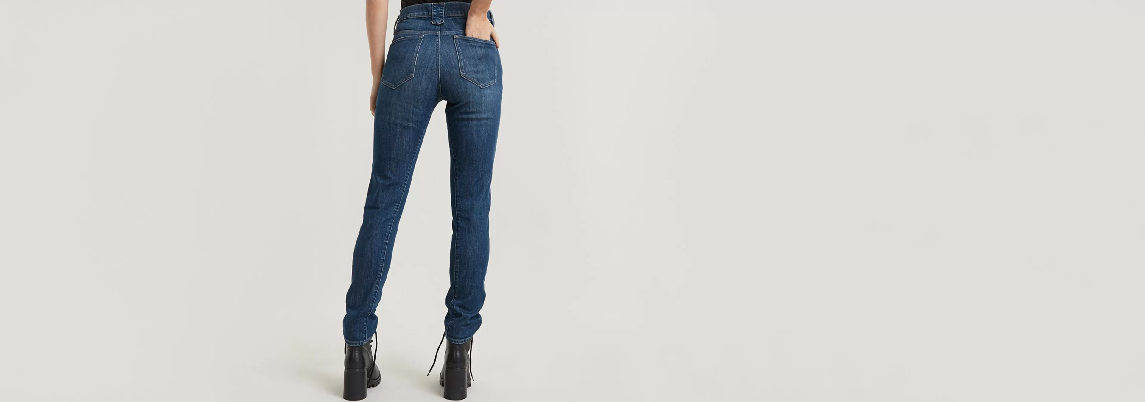 Shop G-Star Ace 2.0 Biker Slim Straight Jeans worn in blizzard