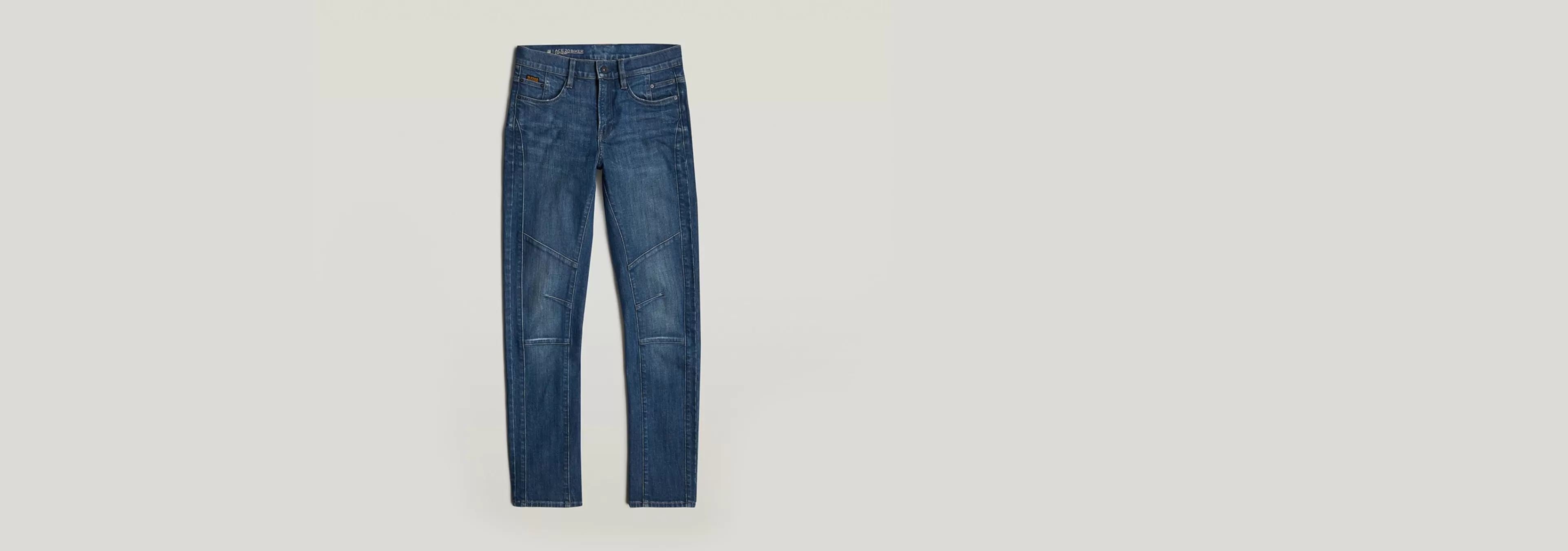 Shop G-Star Ace 2.0 Biker Slim Straight Jeans worn in blizzard