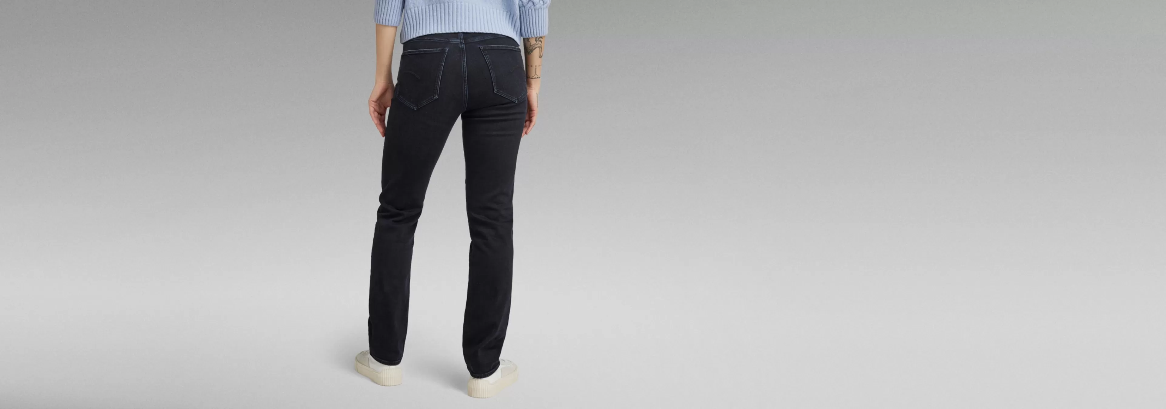 Discount G-Star Ace 2.0 Slim Straight Jeans worn in midnight blue od