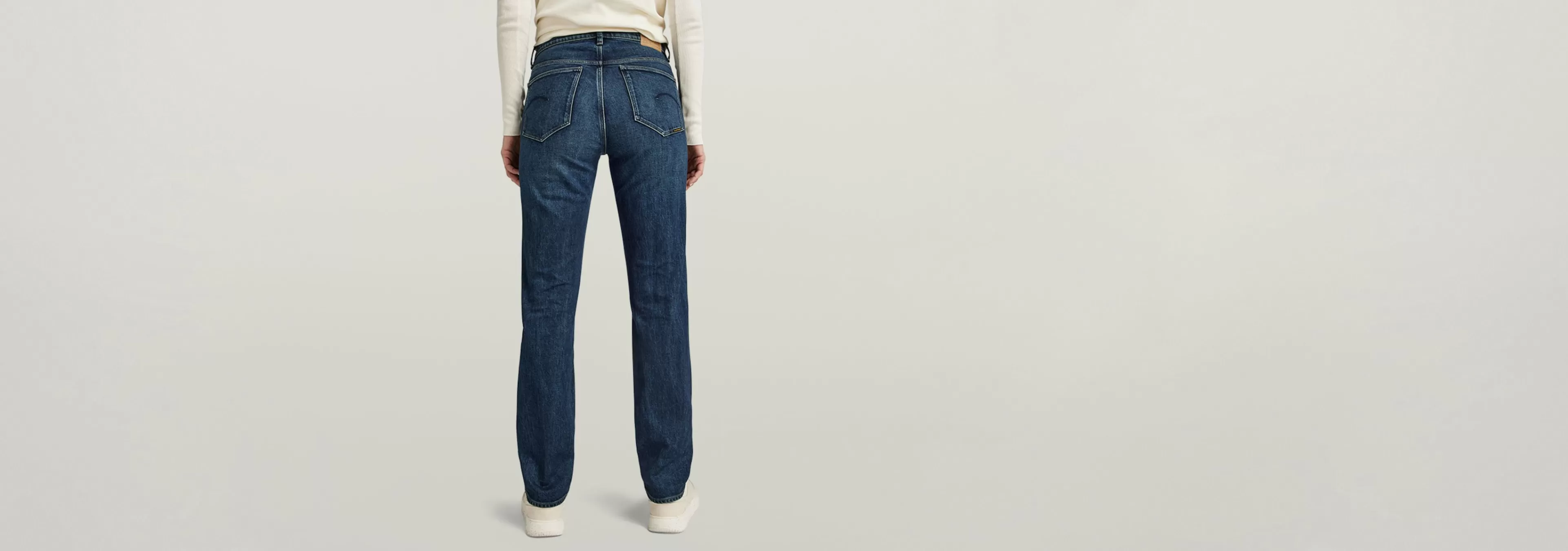 Clearance G-Star Ace 2.0 Slim Straight Jeans worn in yukon blue