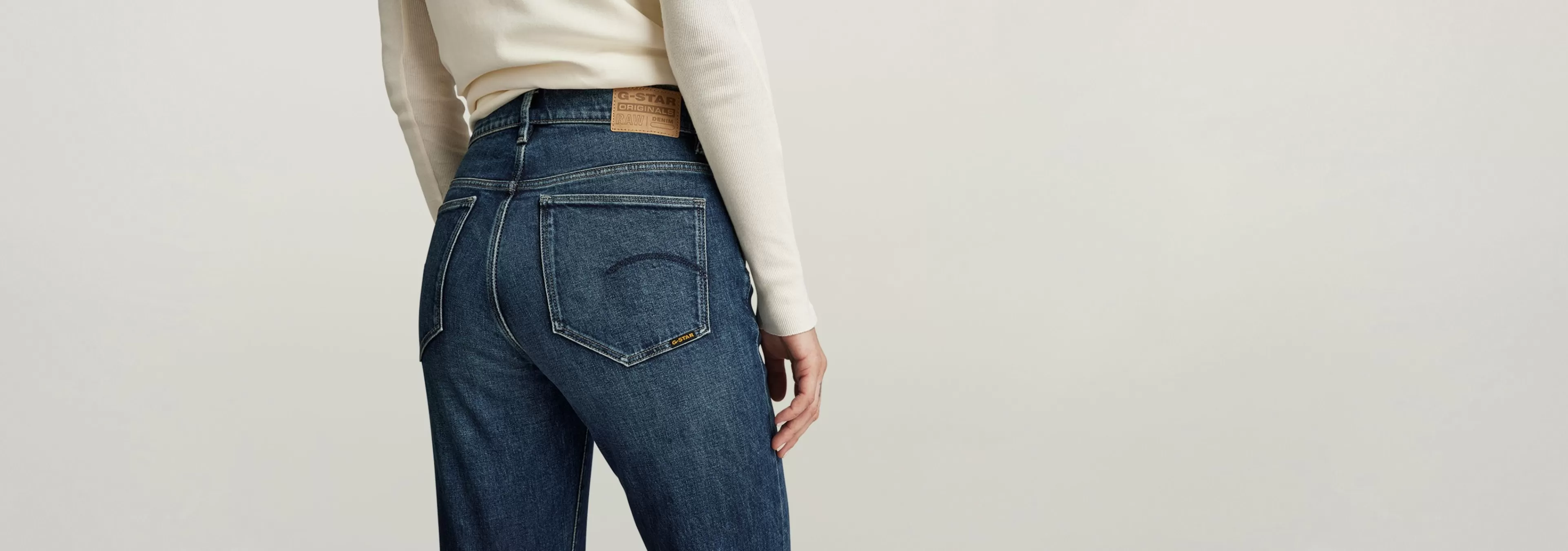 Clearance G-Star Ace 2.0 Slim Straight Jeans worn in yukon blue