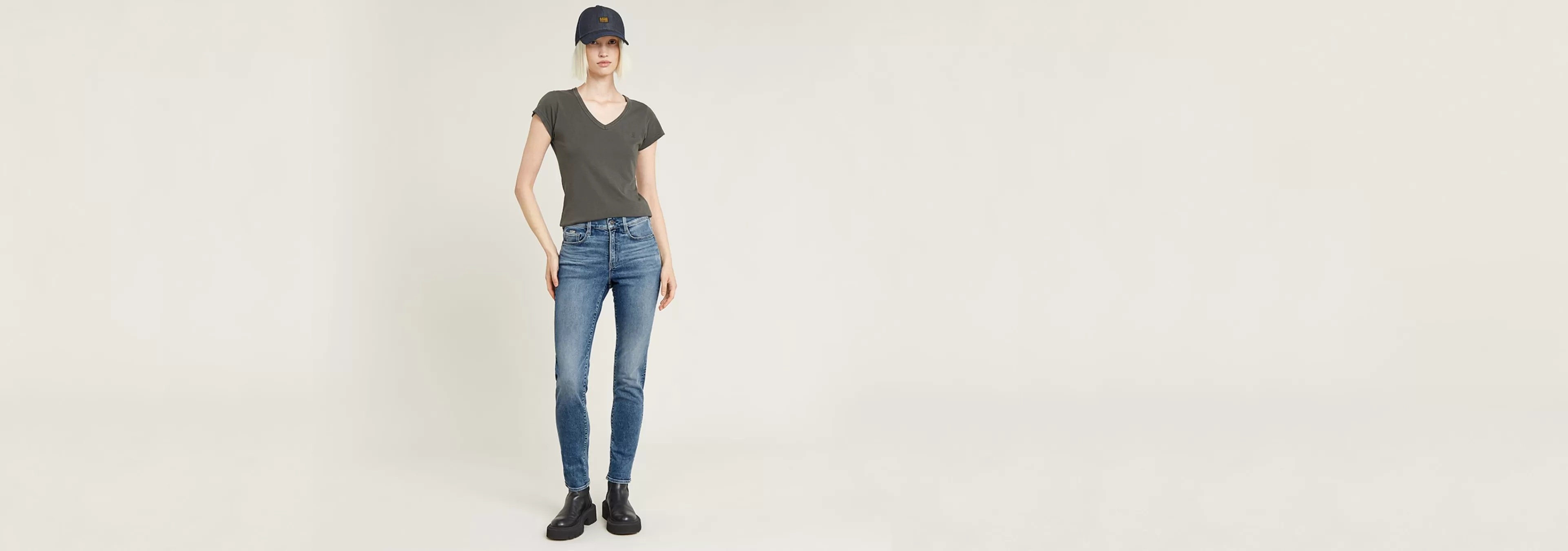 Hot G-Star Ace 2.0 Slim Straight Jeans sun faded ice nuclei