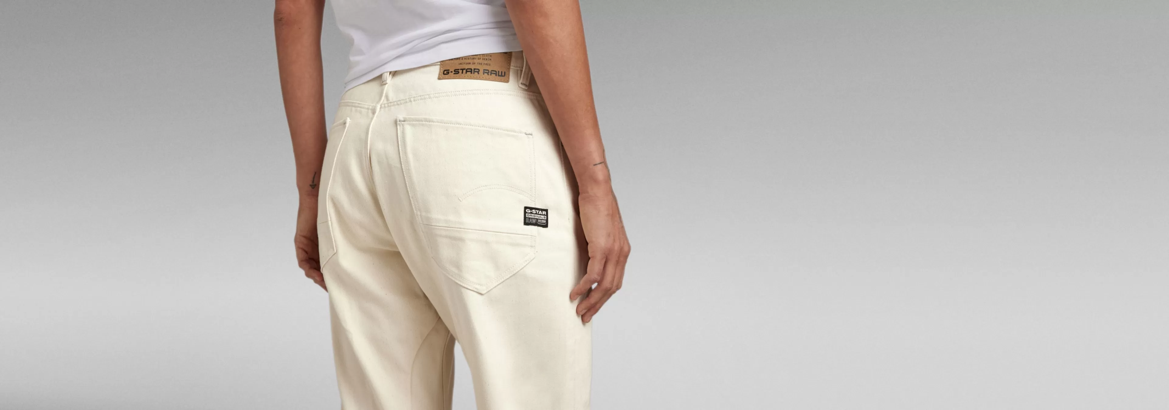 Discount G-Star Arc 3D Boyfriend Jeans ecru