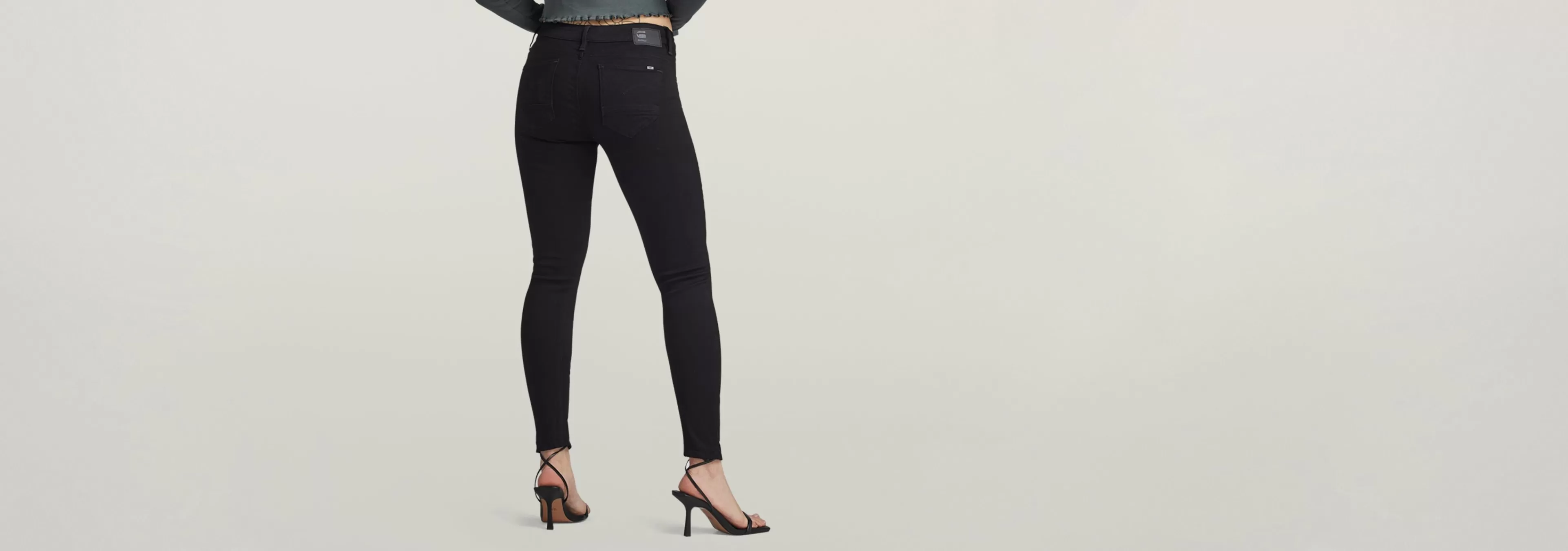 Clearance G-Star Arc 3D Mid Skinny Jeans pitch black