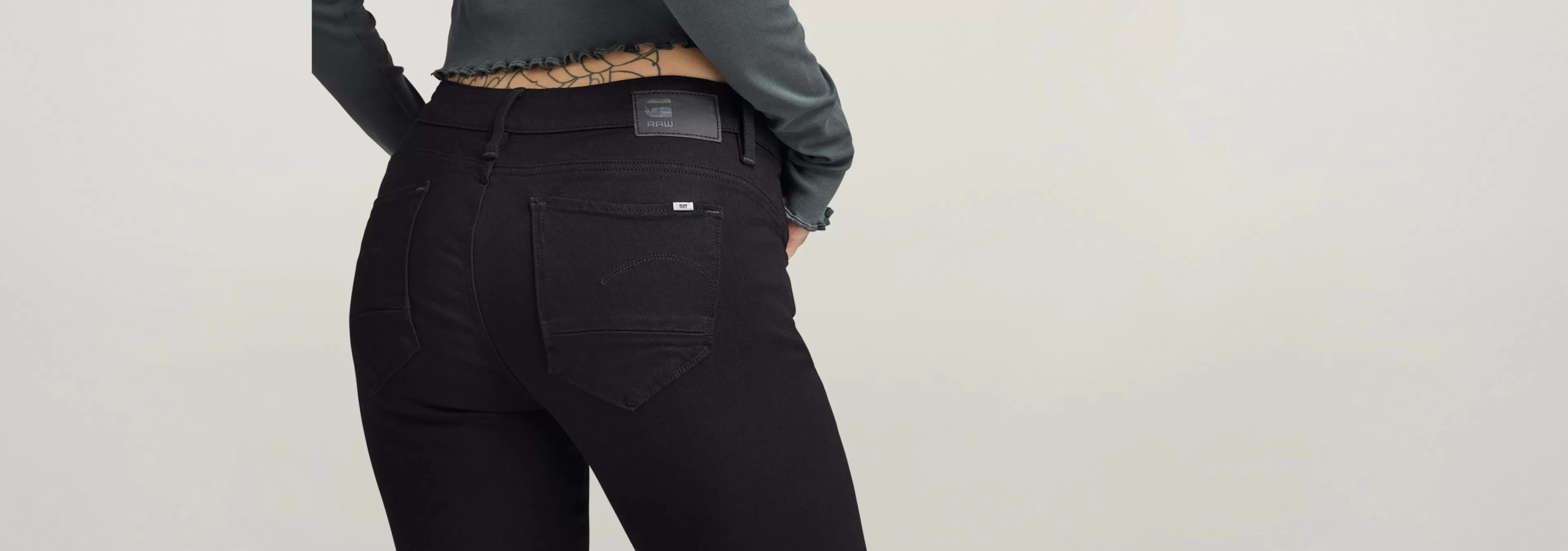 Clearance G-Star Arc 3D Mid Skinny Jeans pitch black