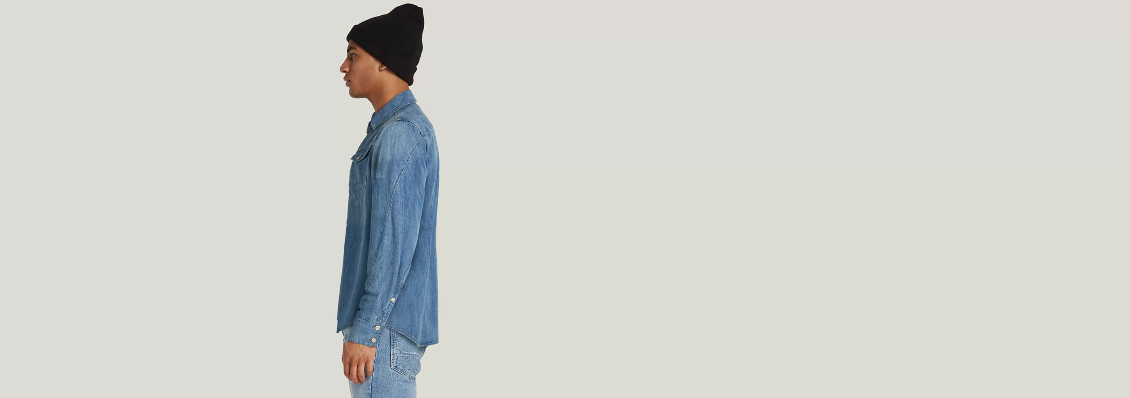 Shop G-Star Arc 3D Slim Shirt faded cricket blue
