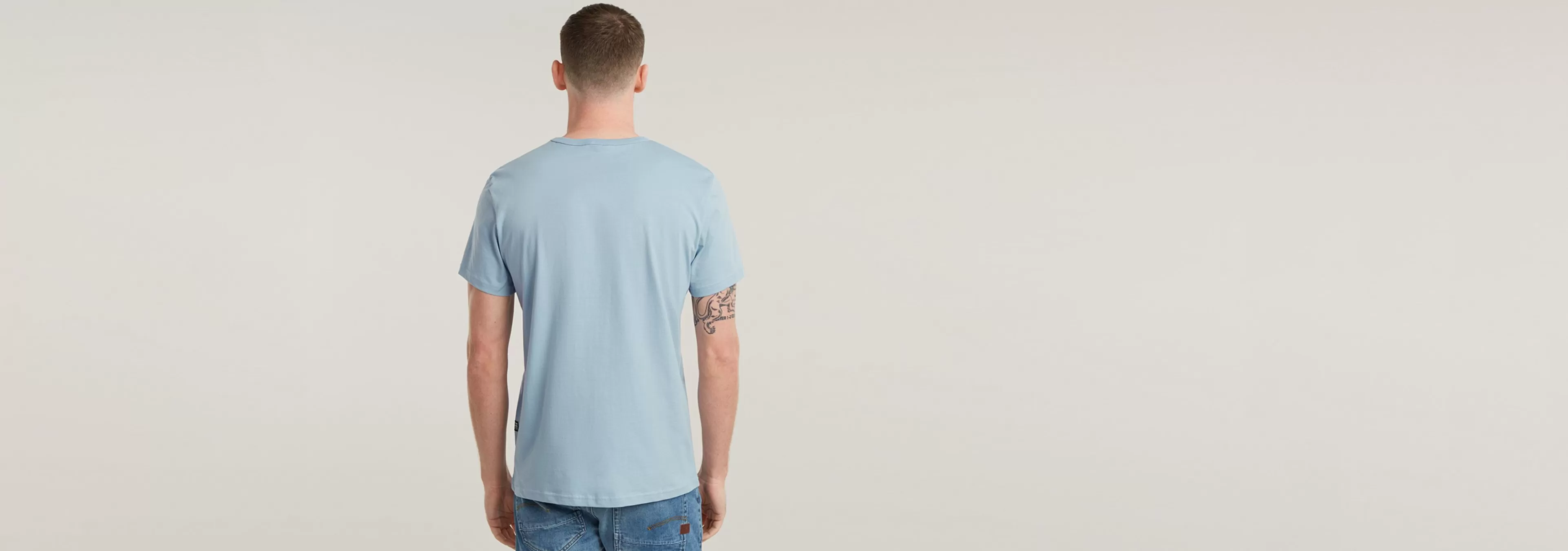 Fashion G-Star Badge Artwork T-Shirt faze blue