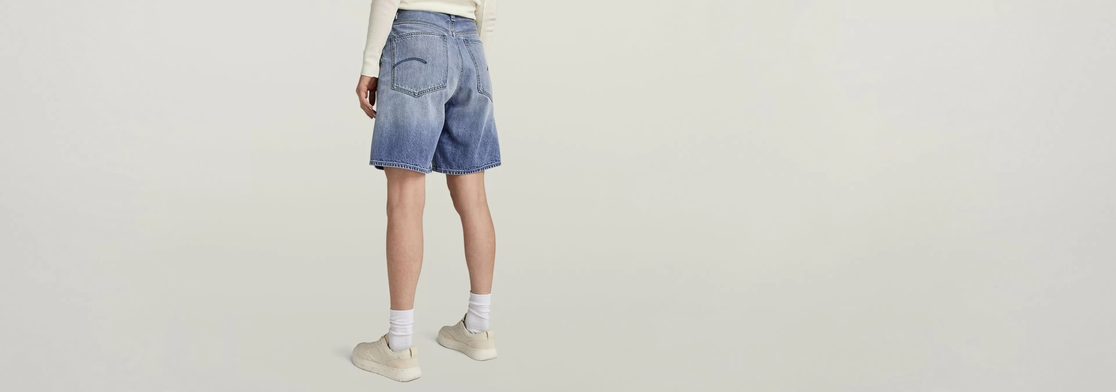 Shop G-Star Barrel Loose Short faded denali blue