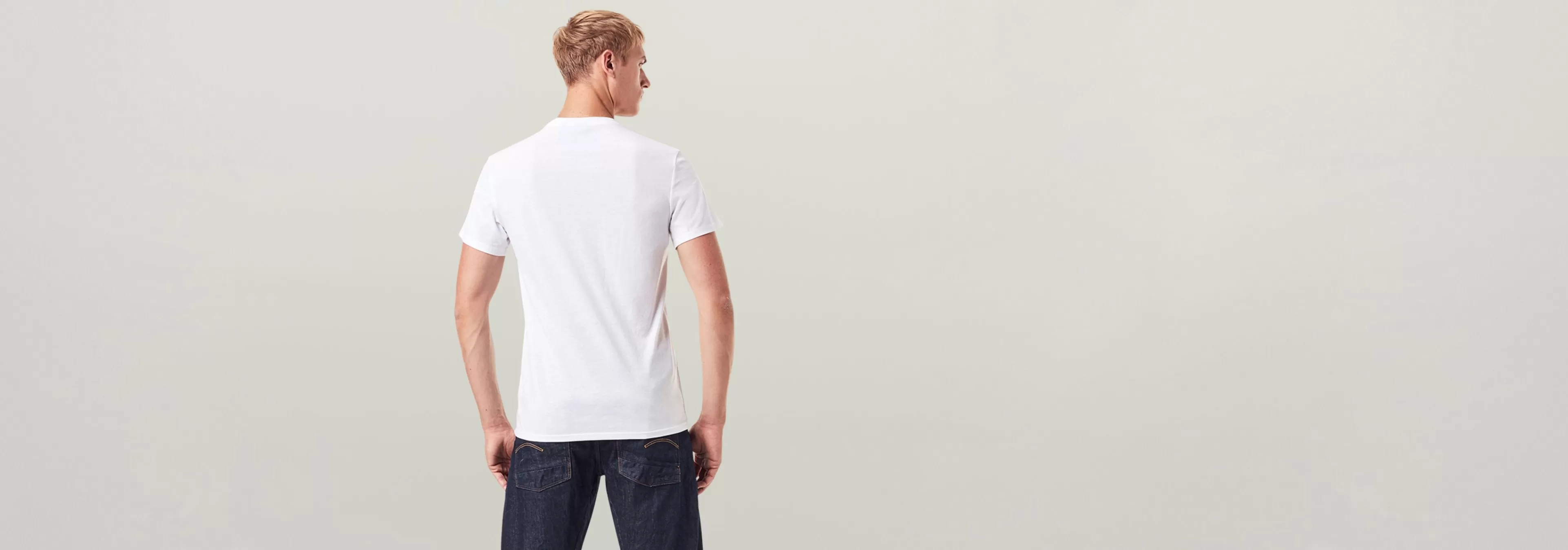 Online G-Star Base Heather V-Hals T-Shirt Set Van 2 white solid