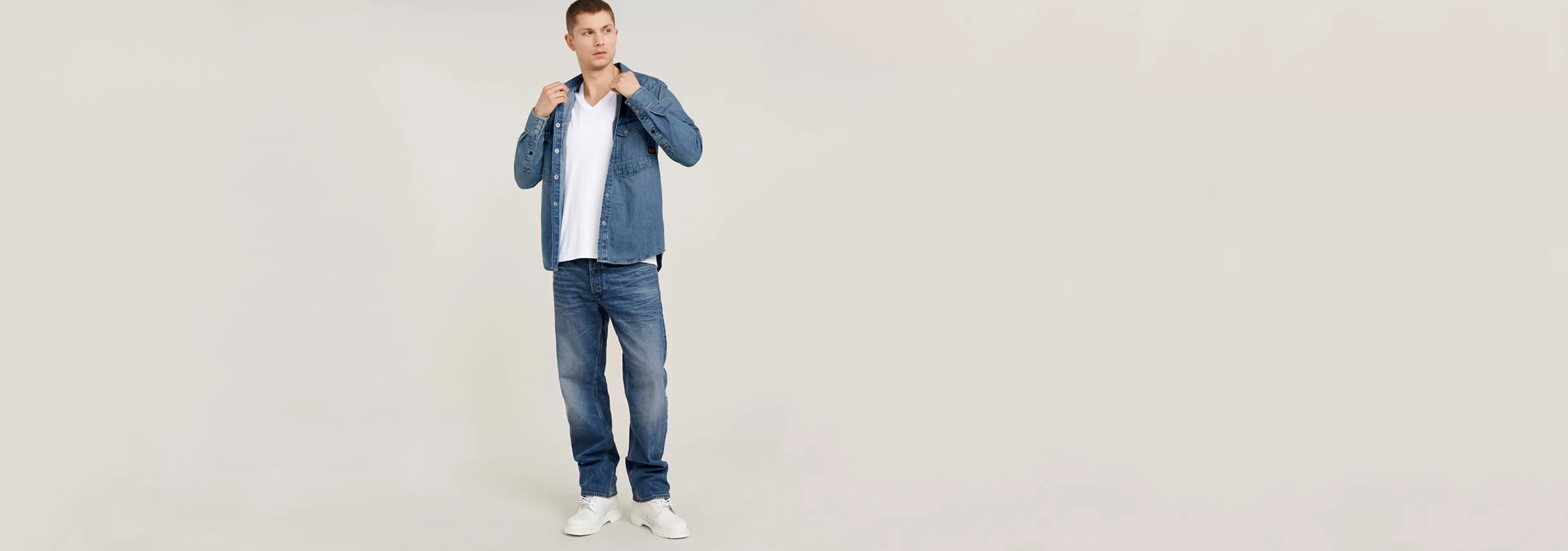 Shop G-Star Base V-Hals T-Shirt Set Van Twee white