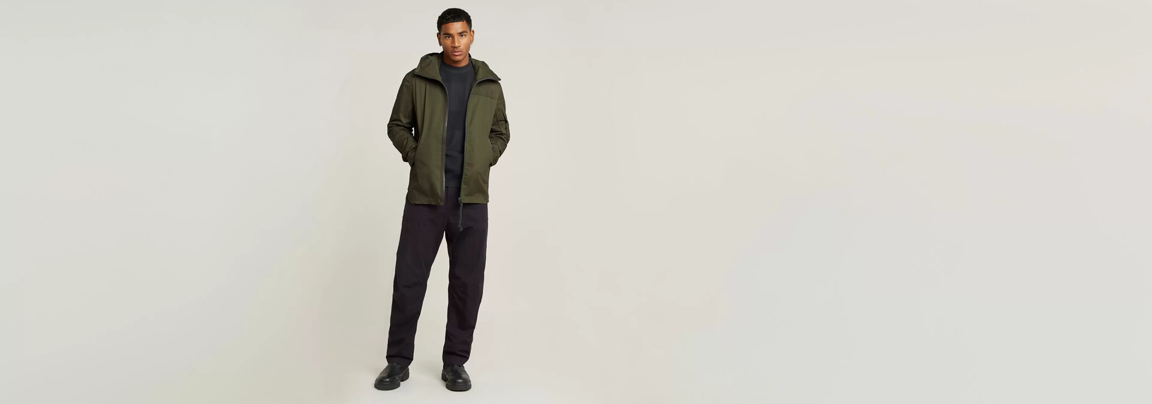 Best Sale G-Star Batt Overshirt Met Capuchon forest night