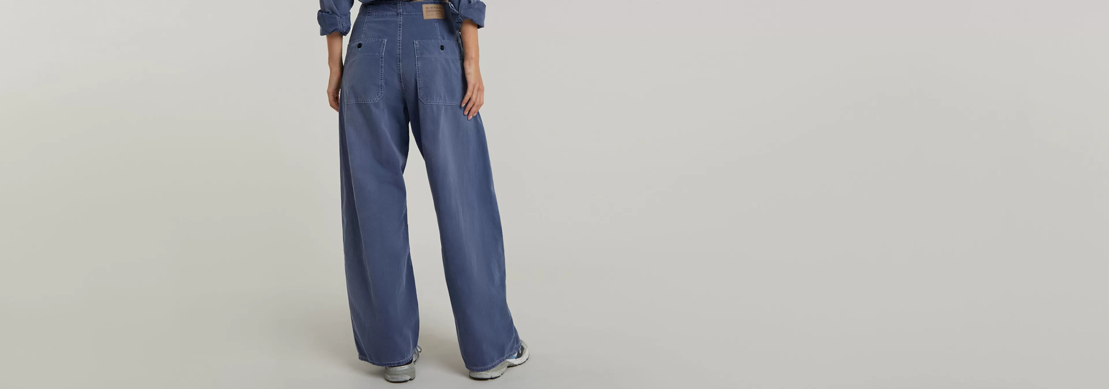 Flash Sale G-Star Belted Cargo Loose Jeans faded ciel blue gd
