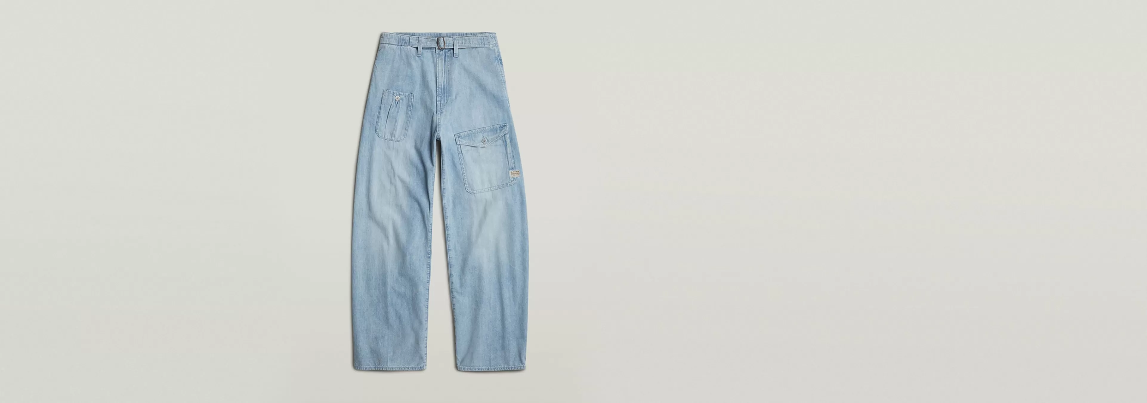 Discount G-Star Belted Cargo Loose Jeans sun faded blue mist