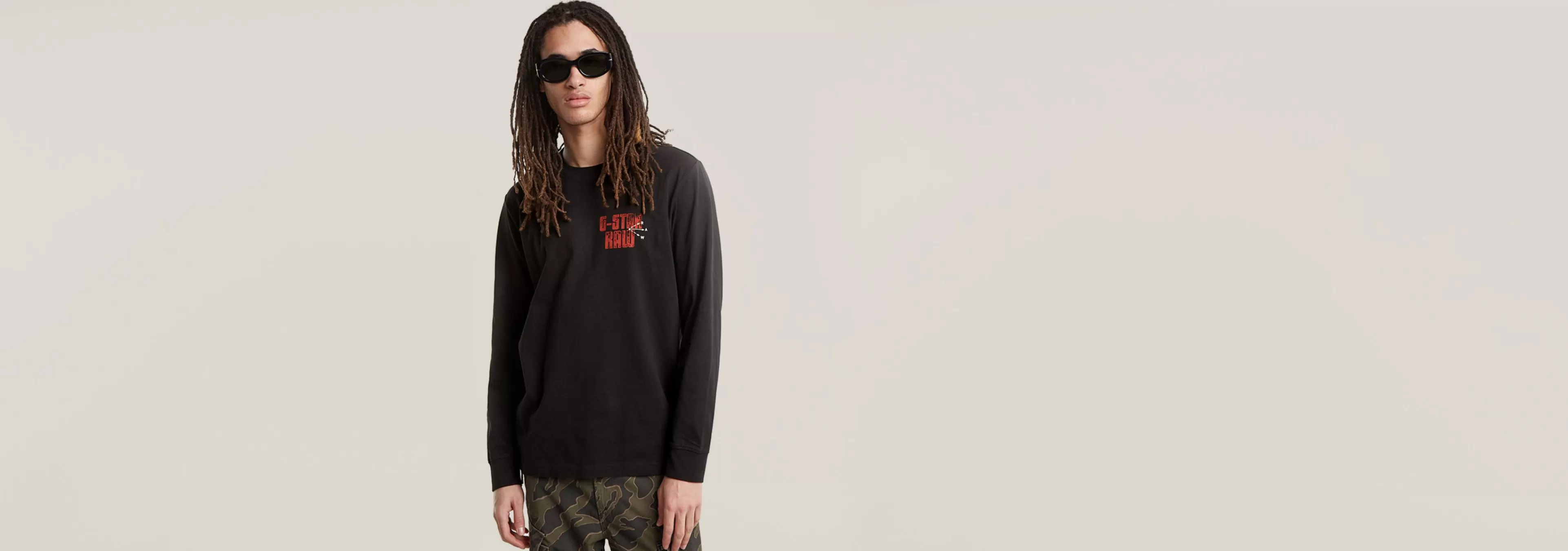 Store G-Star Big Crane Back Graphic T-Shirt dark black