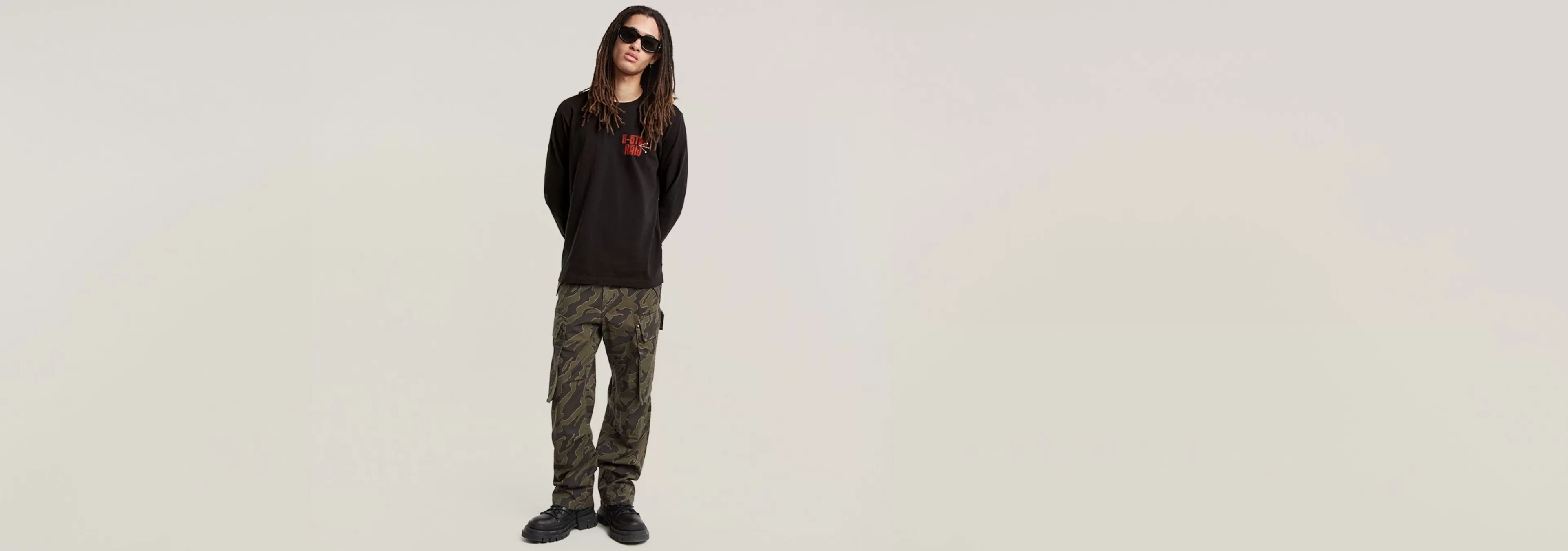 Store G-Star Big Crane Back Graphic T-Shirt dark black
