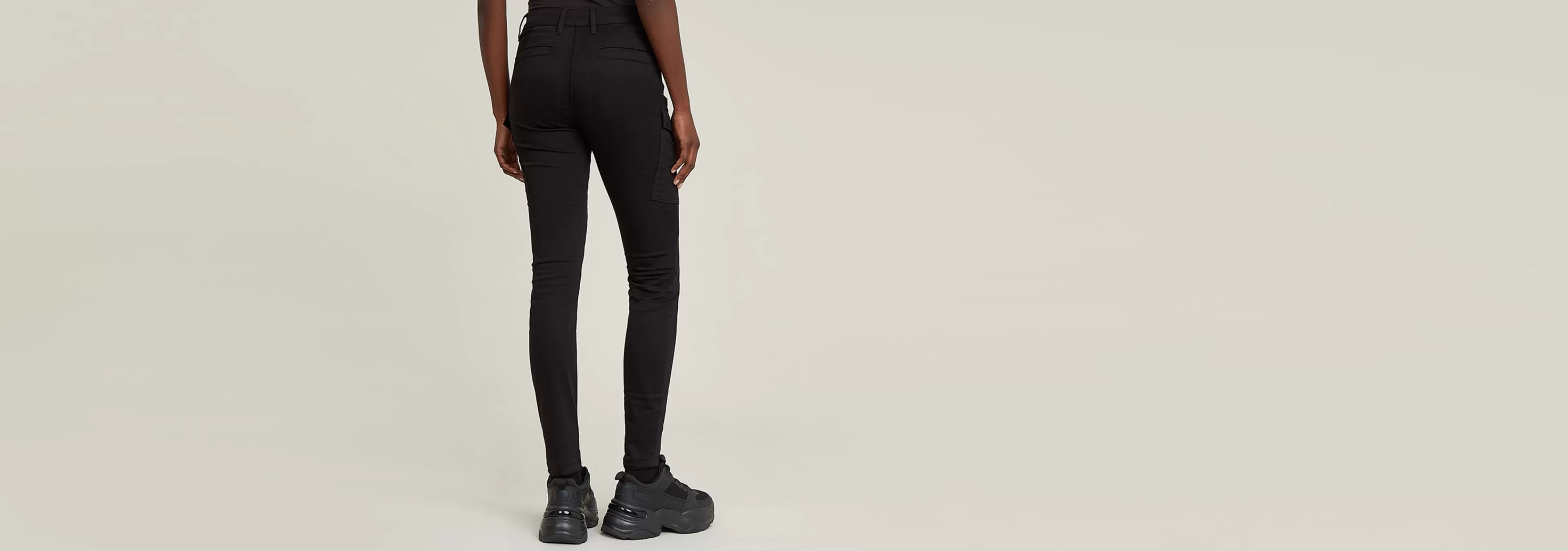 Discount G-Star Blossite G-Shape Army High Skinny Broek dark black