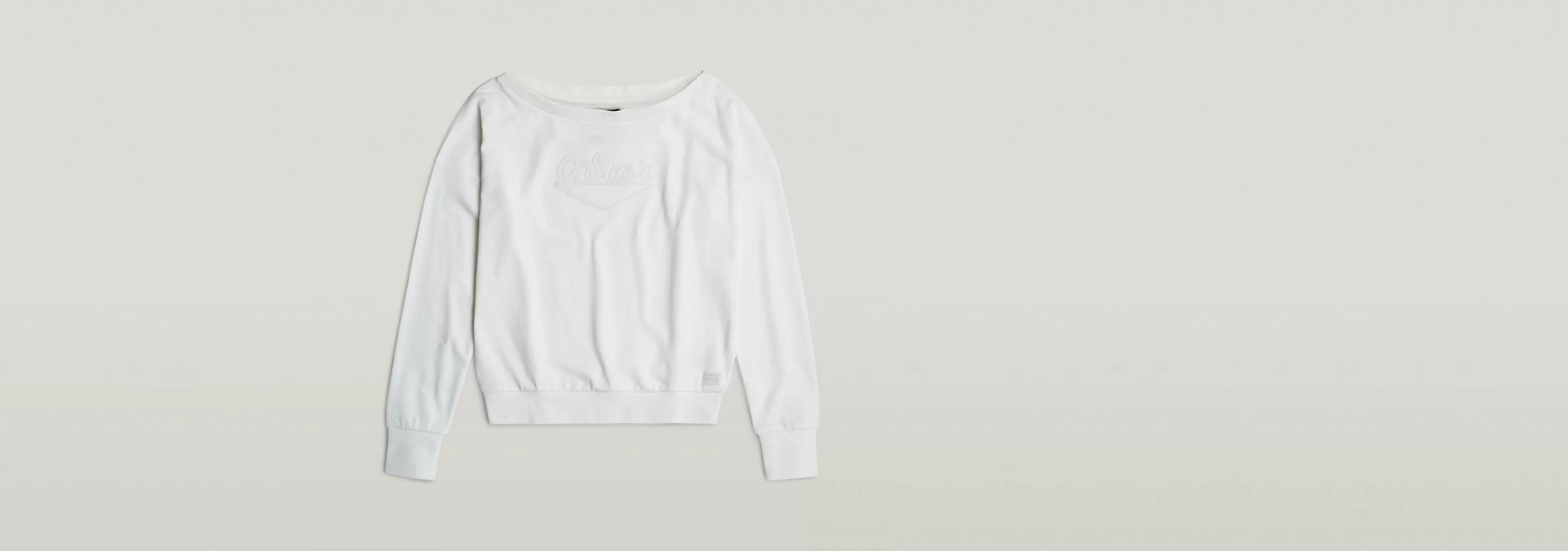 Shop G-Star Boothals Sweater Loose Light Chalk